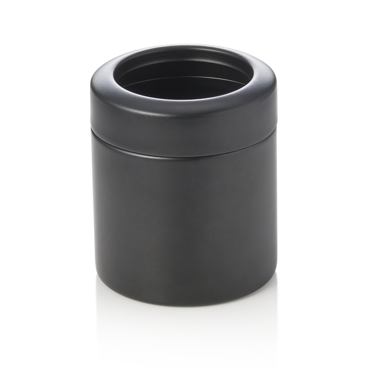 Tischrestebehälter, 700 ml, Ø 10 cm, schwarz pulverbeschichtet, Chromnickelstahl 18/10 