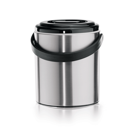 Eiseimer-Set mit Zange, Ø 14 cm, Höhe 17,5 cm, 1,6 ltr., Edelstahl, Kunststoff 