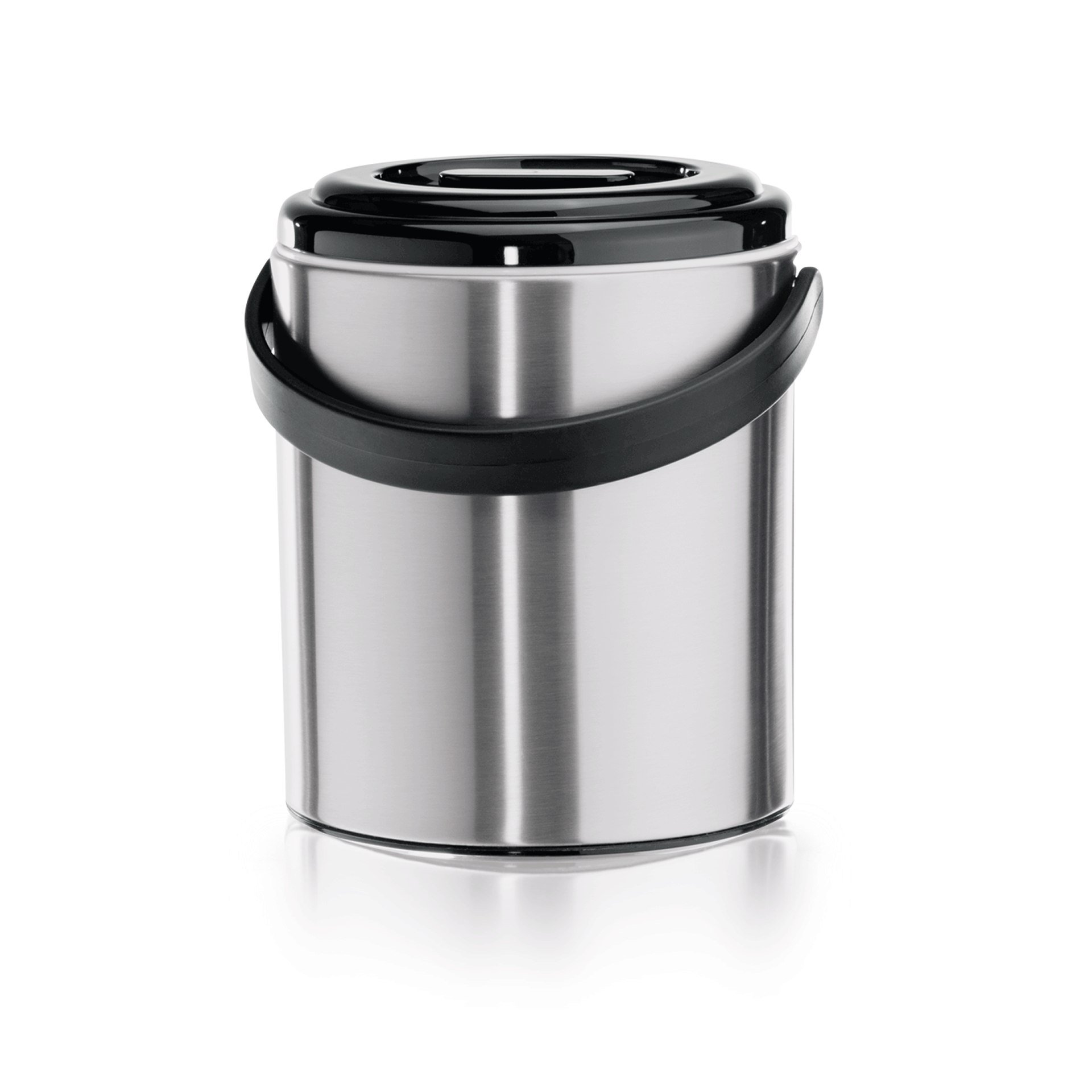 Eiseimer-Set mit Zange, Ø 15 cm, Höhe 20,5 cm, 2,2 ltr., Edelstahl, Kunststoff 