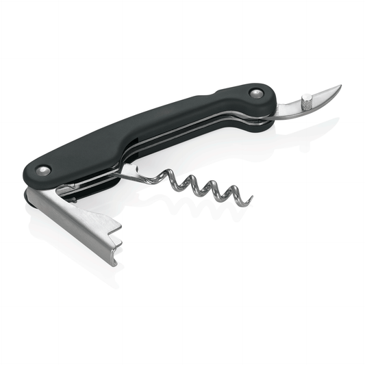 Kellnermesser mit Softgriff, 12 cm, Kunststoff, verchromt 