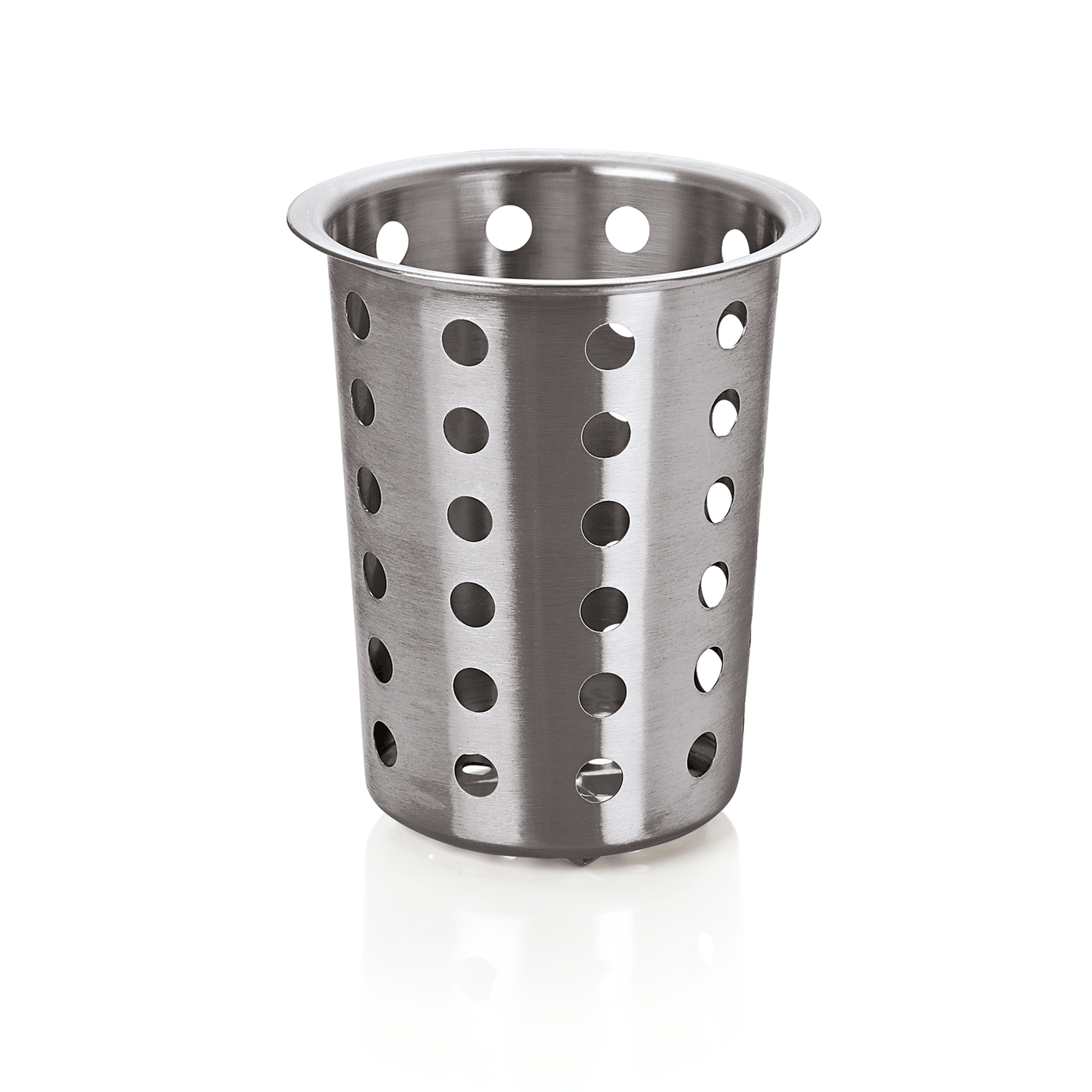Besteckköcher, Ø 11,5 cm, Höhe 12 cm, perforiert, Edelstahl 