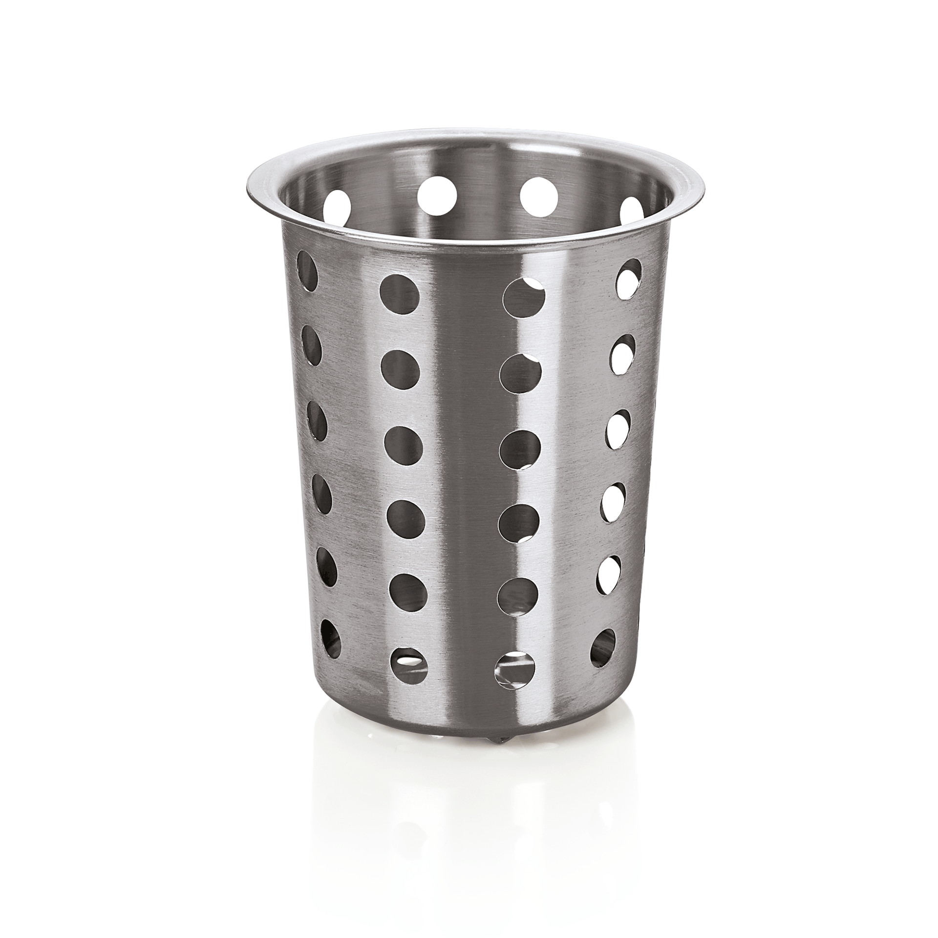 Besteckköcher, Ø 11,5 cm, Höhe 12 cm, perforiert, Edelstahl 