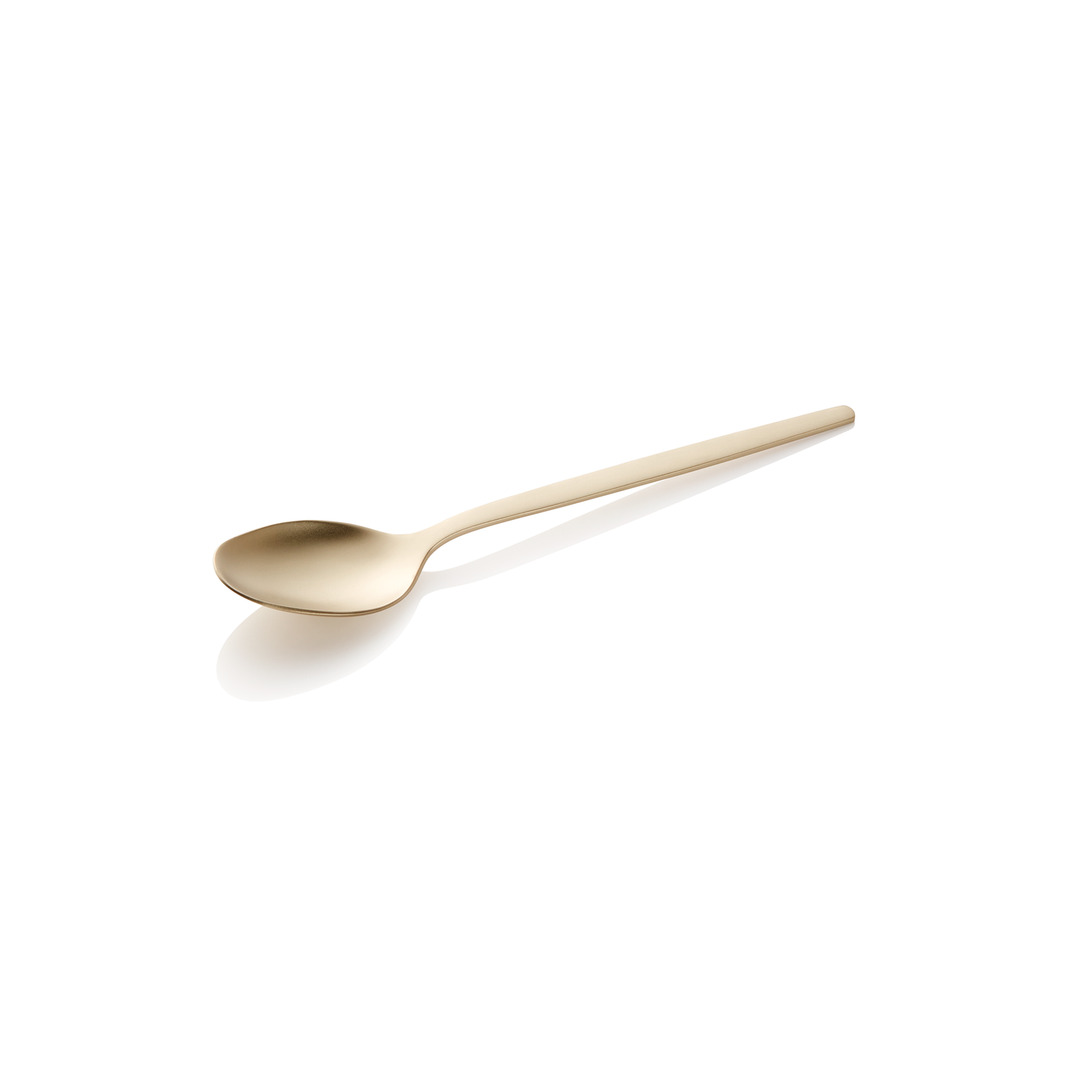 Kaffeelöffel ALEX CHAMPAGNE, mit champagner, matte PVD Beschichtung, 13,5 cm, Set á 12 Stück, Chromnickelstahl 18/10