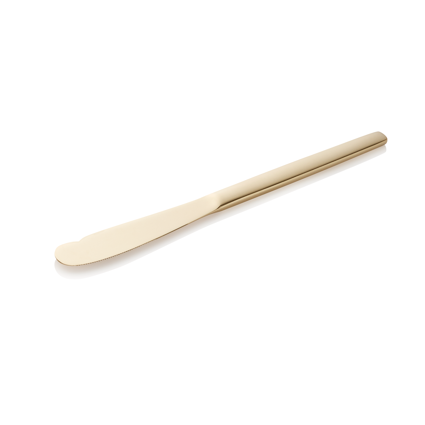 Buttermesser ALEX CHAMPAGNE, mit champagner, matte PVD Beschichtung, 18 cm, Set á 12 Stück, Chromnickelstahl 18/10