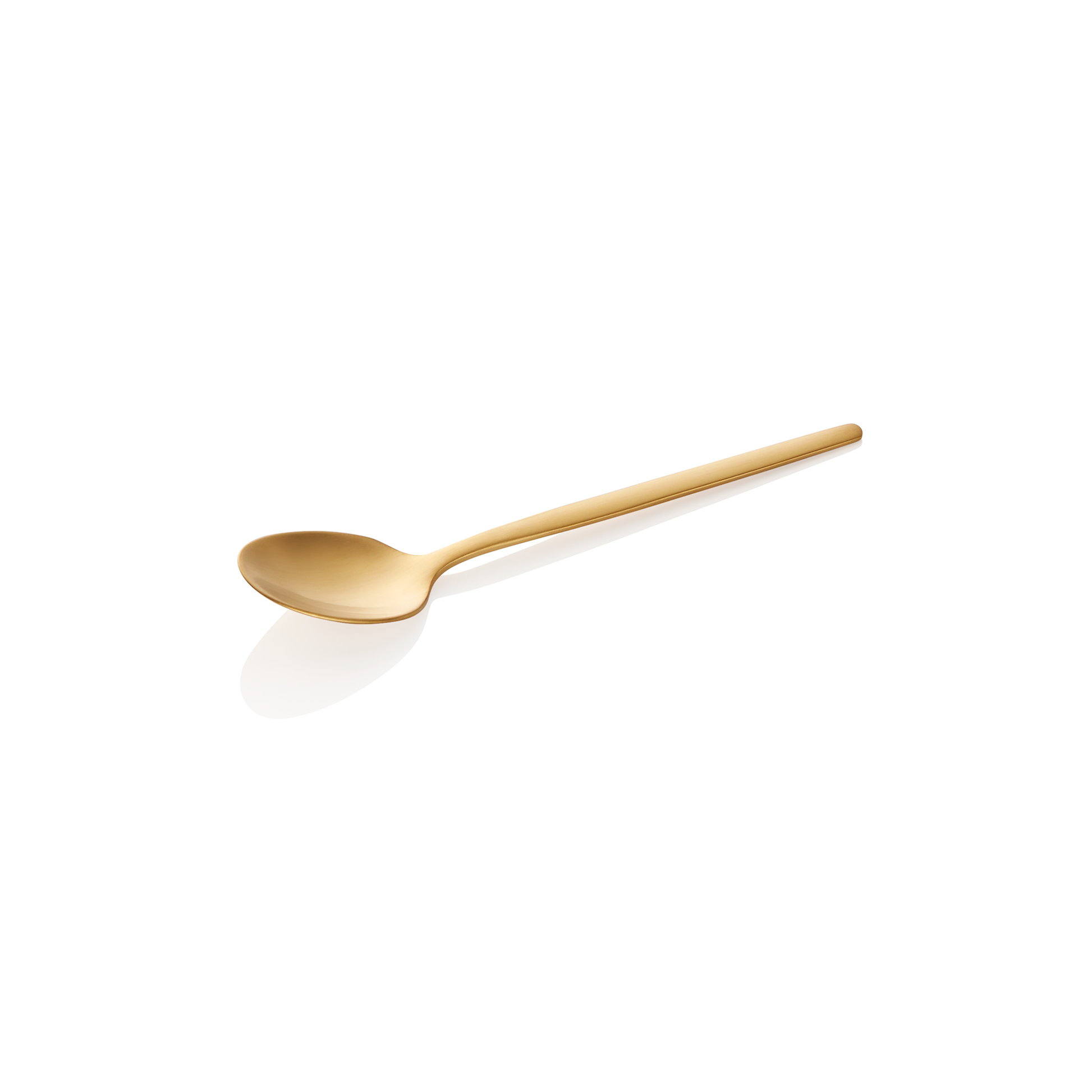 Kaffeelöffel ALEX GOLD, mit gold, matte PVD Beschichtung, 13,5 cm, Set á 12 Stück, Chromnickelstahl 18/10