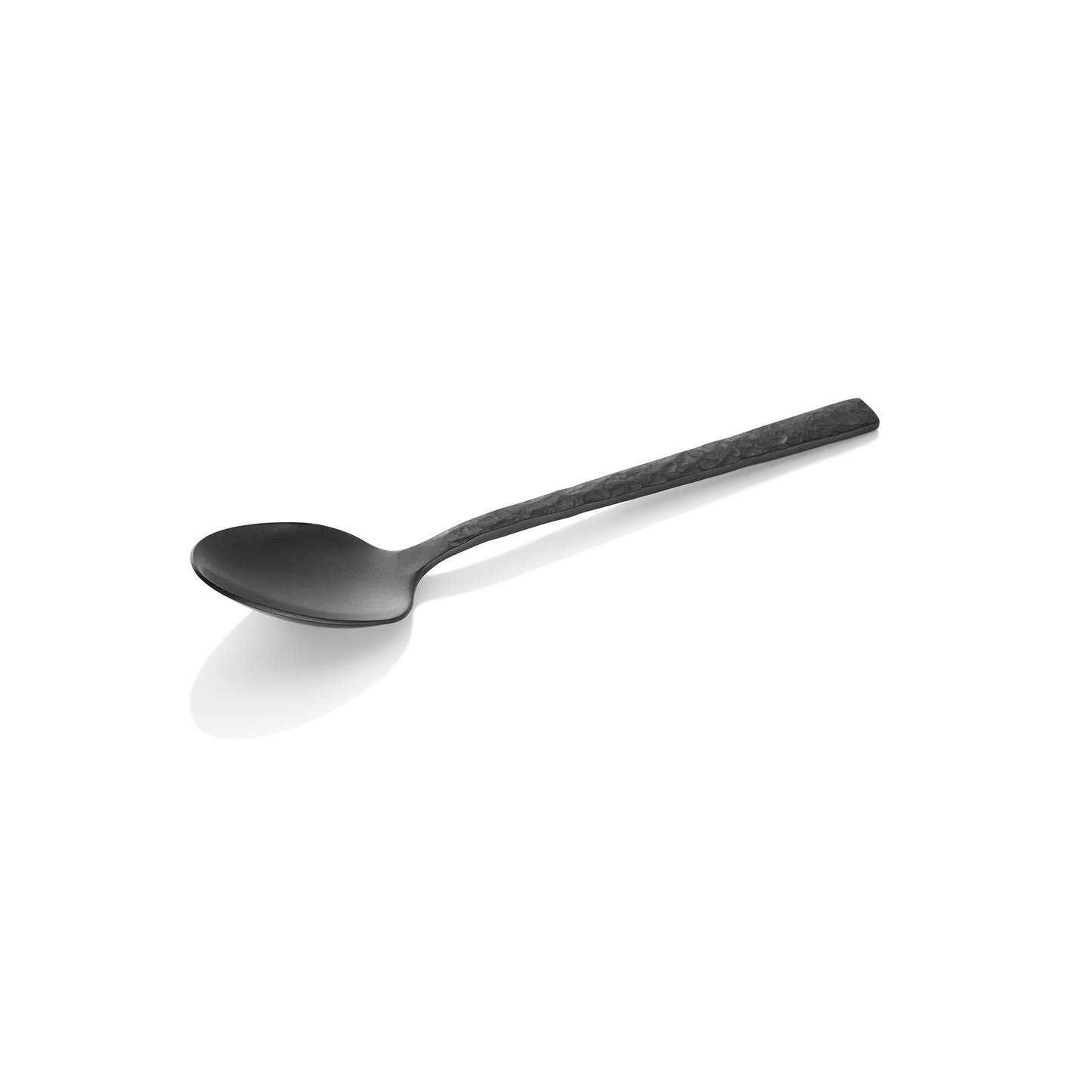 Kaffeelöffel SLATE, 14 cm, mit schwarzer PVD Beschichtung, Oberfläche in Schiefer-Optik, Set á 12 Stück, Chromnickelstahl 18/10