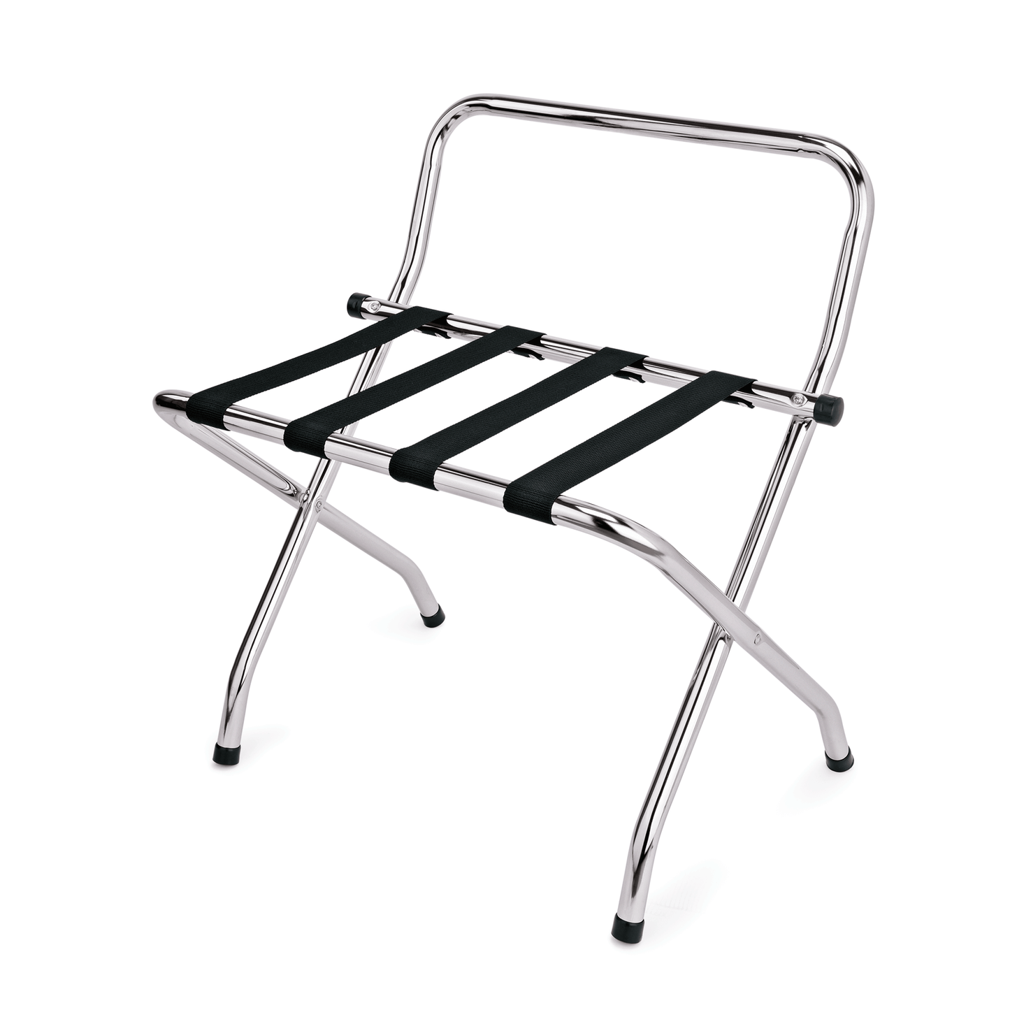 Gepäckablage mit Wandschutz, 58,5 x 57 x 63/77,5 cm, verchromt, Nylon 