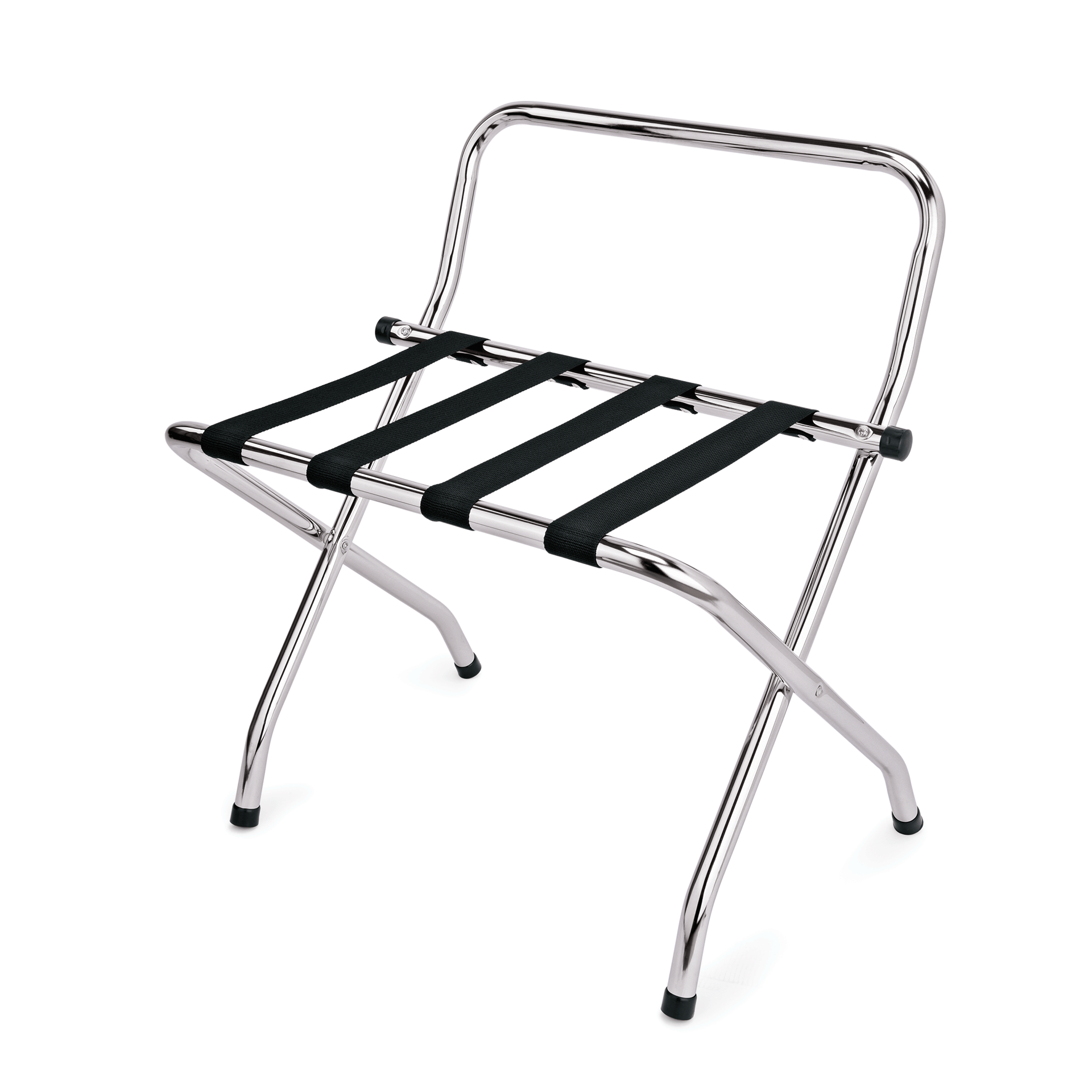 Gepäckablage mit Wandschutz, 58,5 x 57 x 63/77,5 cm, verchromt, Nylon 