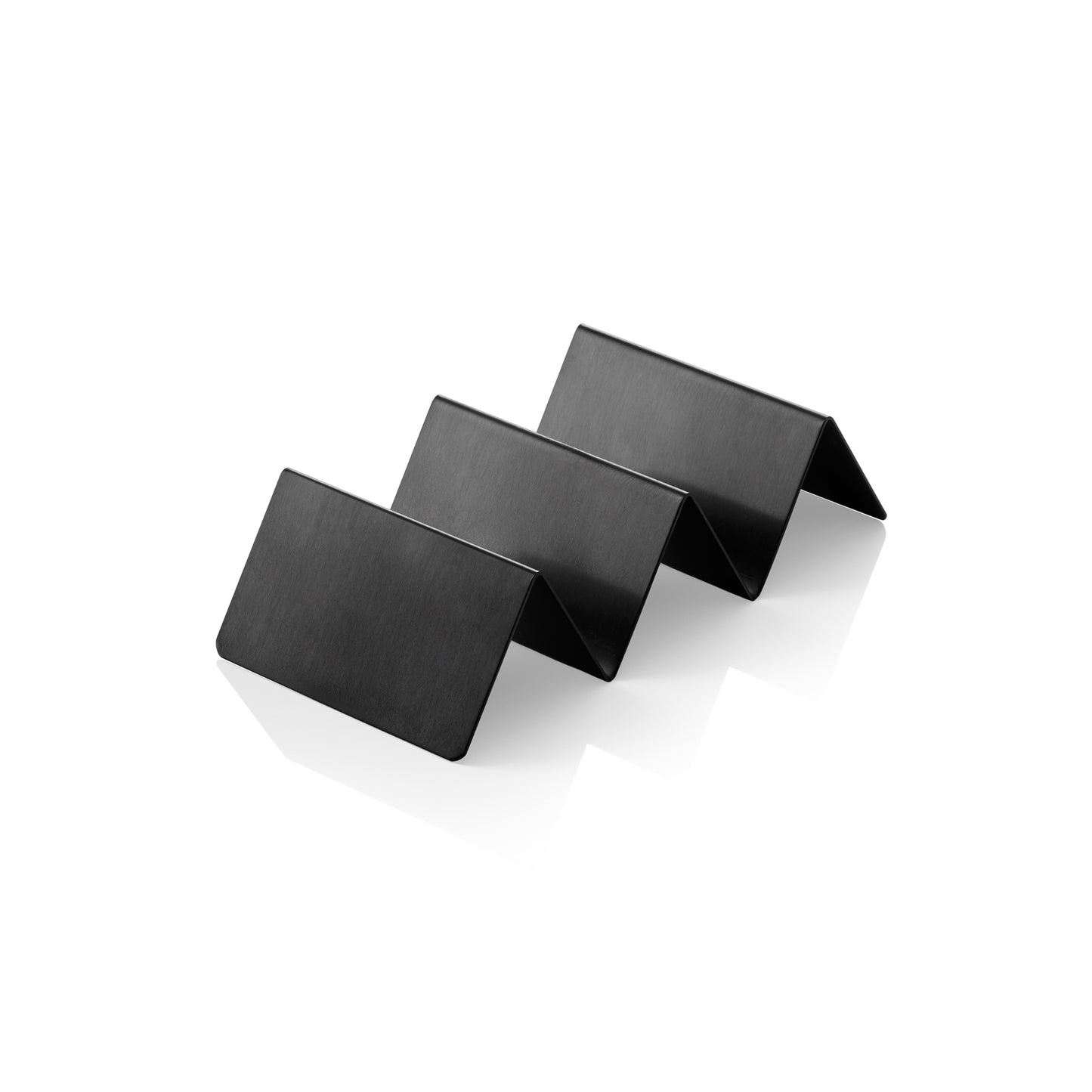 Snackpresenter mit 2 Ablagen, 21 x 10 x 5 cm, schwarz, Edelstahl, PVD-Beschichtung 