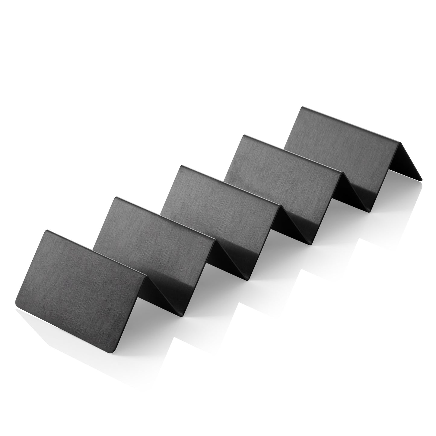 Snackpresenter mit 4 Ablagen, 35 x 10 x 5 cm, schwarz, Edelstahl, PVD-Beschichtung 