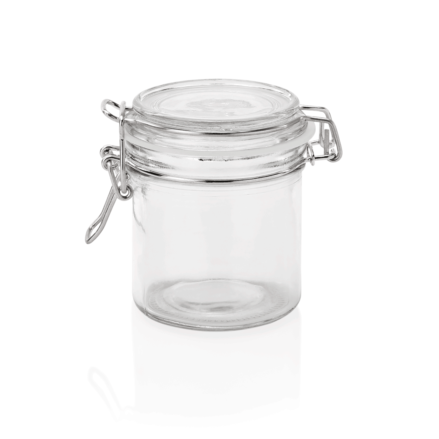 Bügelverschlussglas Set, 0,3 ltr., Ø 8,5 cm, Höhe 10,5 cm, Set á 2 Stück, Glas, Edelstahl, Silikon 