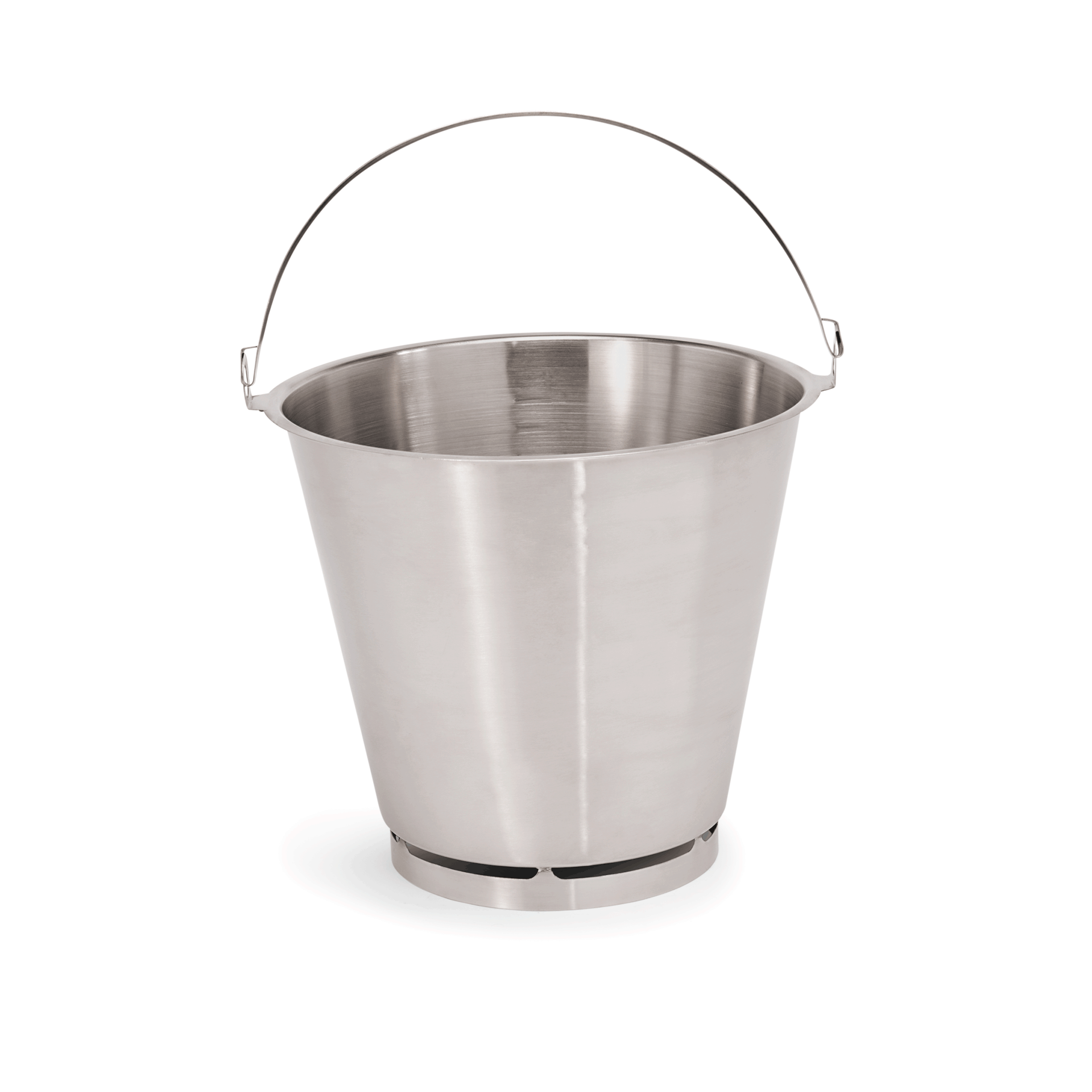 Eimer mit Bodenreifen, Ø 33 cm, 15 ltr., Chromnickelstahl 