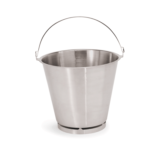 Eimer mit Bodenreifen, Ø 33 cm, 15 ltr., Chromnickelstahl 