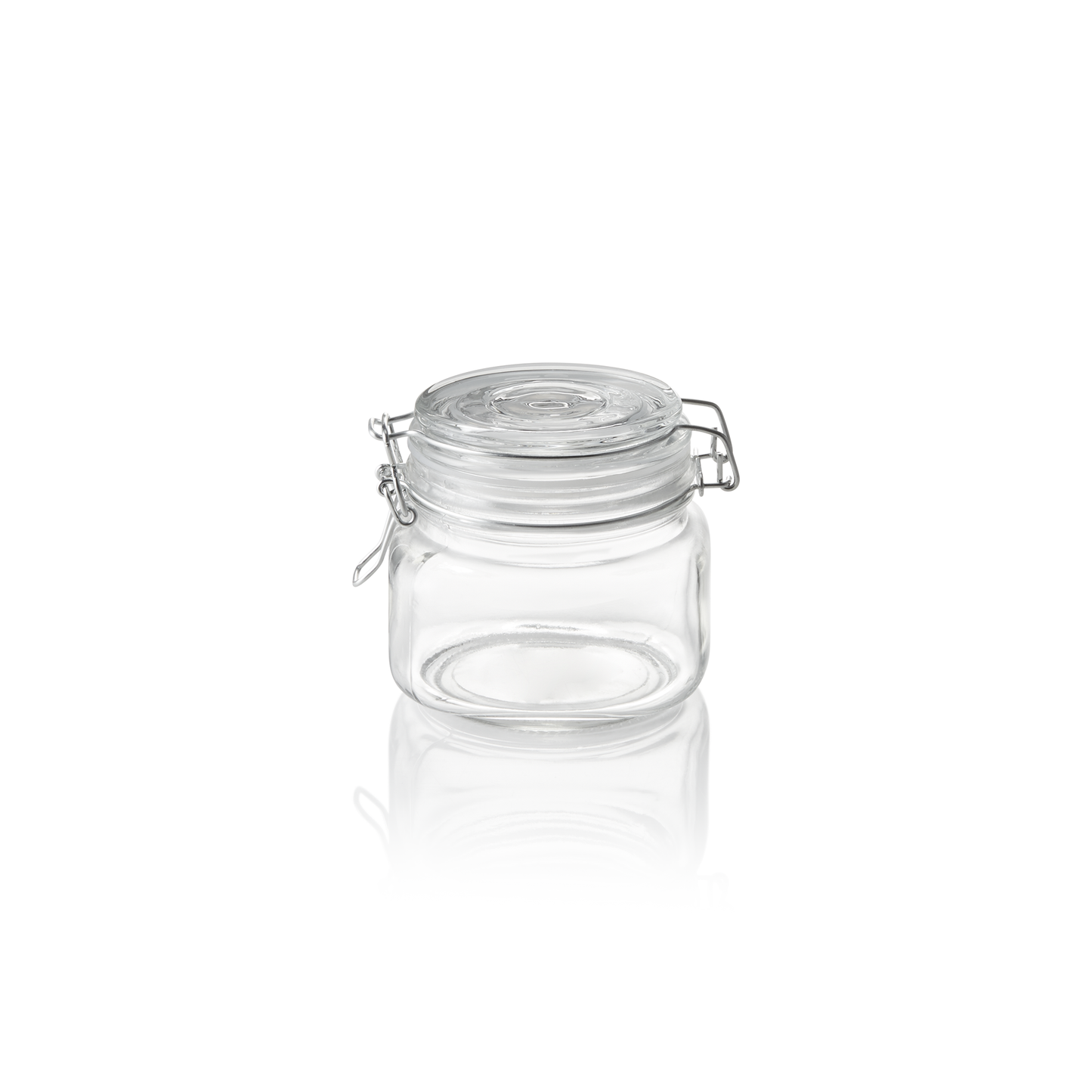 Vorratsglas, 0,5 ltr., Ø 9 cm, Höhe 10 cm, Glas, Edelstahl, Silikon 