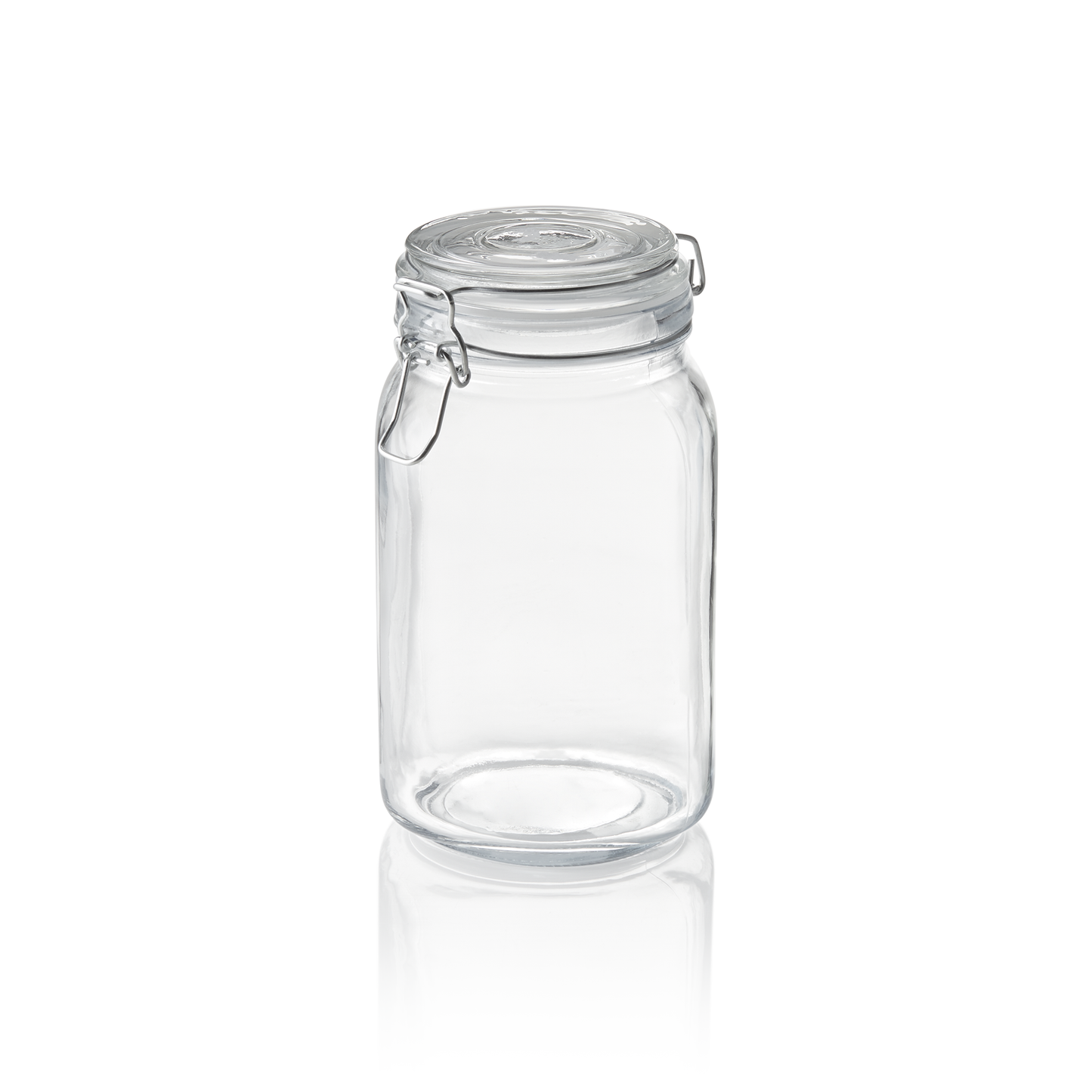 Vorratsglas, 1,5 ltr., Ø 9 cm, Höhe 19,5 cm, Glas, Edelstahl, Silikon 