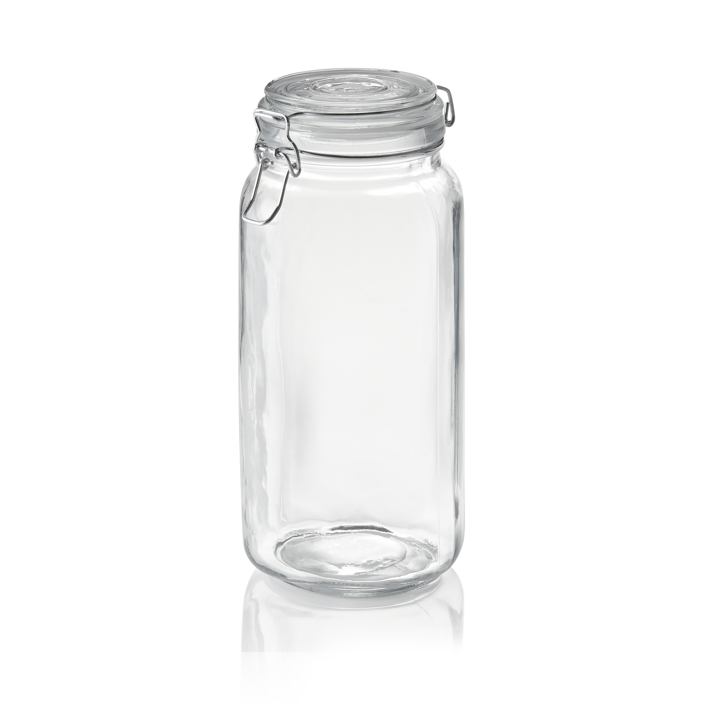 Vorratsglas, 2 ltr., Ø 9 cm, Höhe 26 cm, Glas, Edelstahl, Silikon 