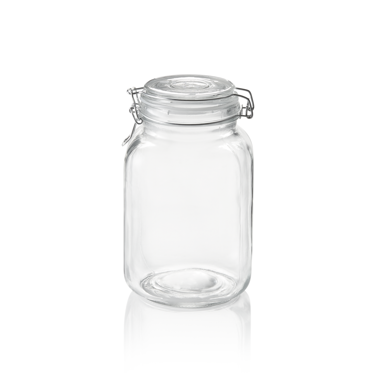 Vorratsglas XL, 2 ltr., Ø 9 cm, Höhe 21 cm, Glas, Edelstahl, Silikon 