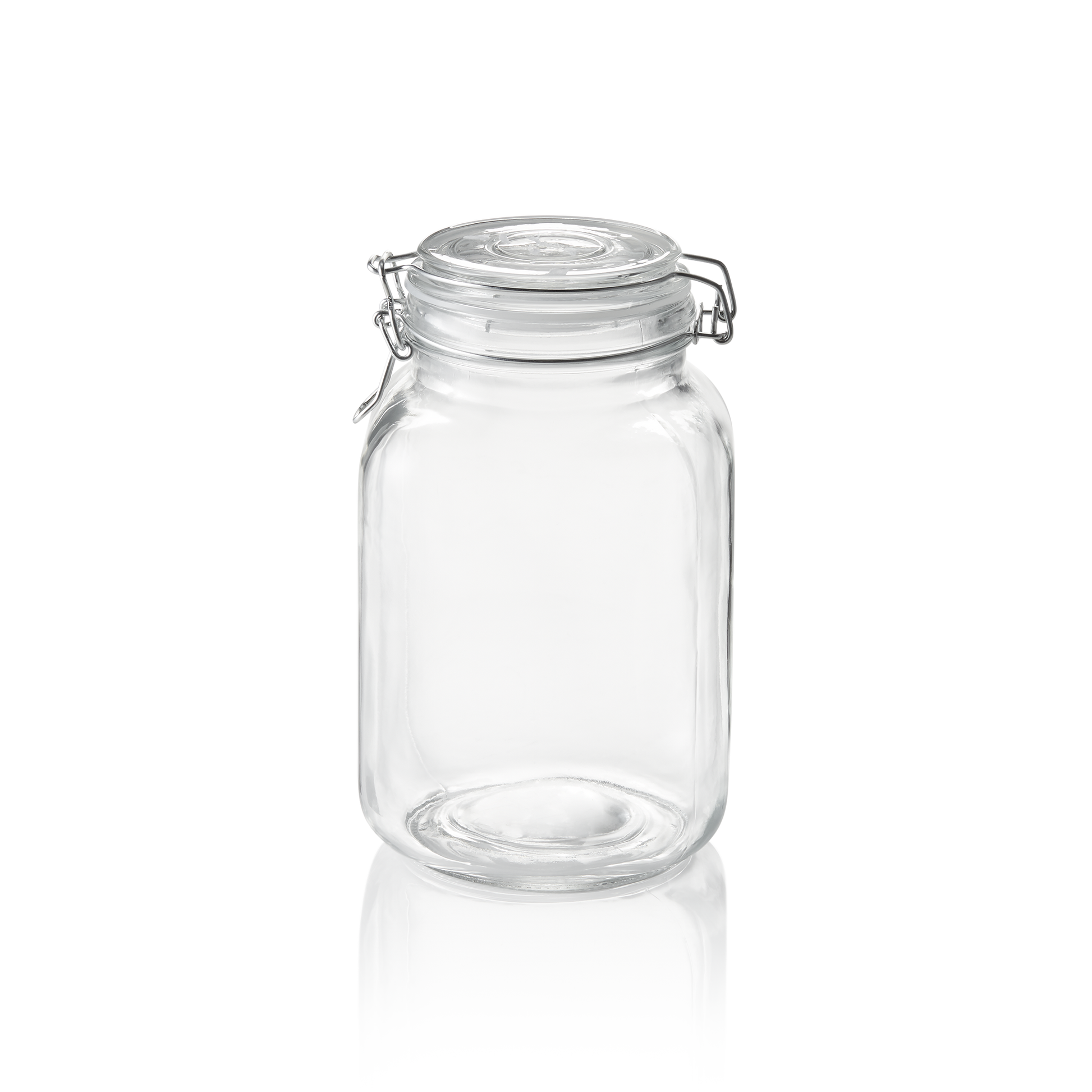 Vorratsglas XL, 2 ltr., Ø 9 cm, Höhe 21 cm, Glas, Edelstahl, Silikon 
