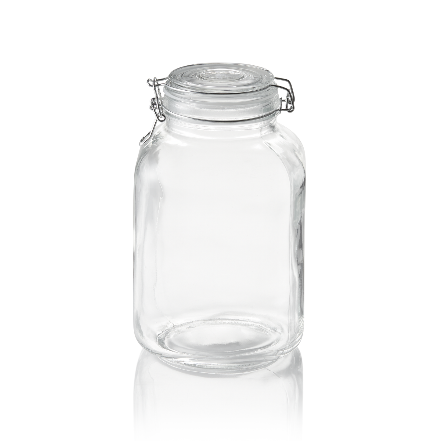 Vorratsglas XL, 3 ltr., Ø 9 cm, Höhe 24 cm, Glas, Edelstahl, Silikon 