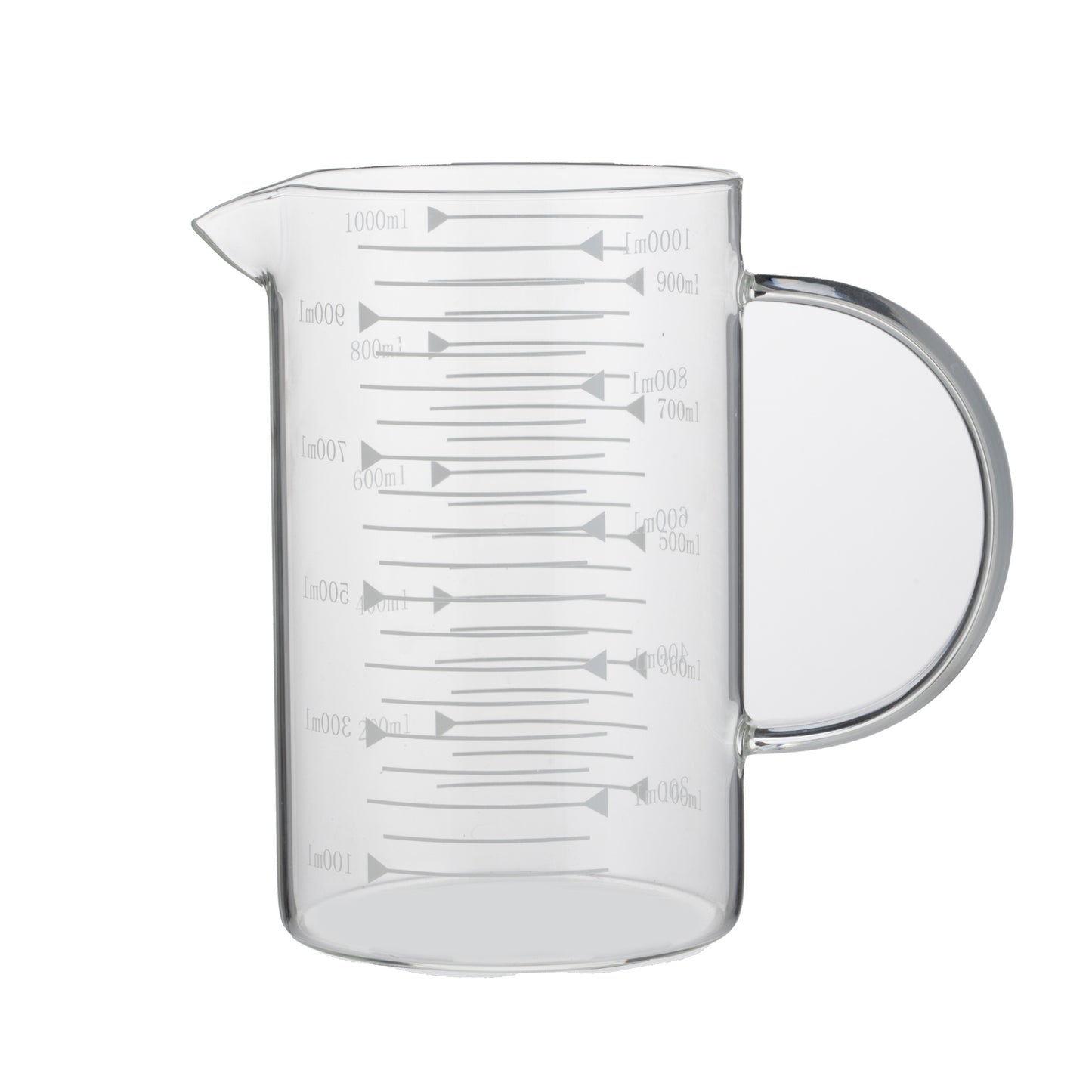 Messbecher, Ø 10, 1,0 ltr., mit 50 ml Skalierung, Borosilikatglas 