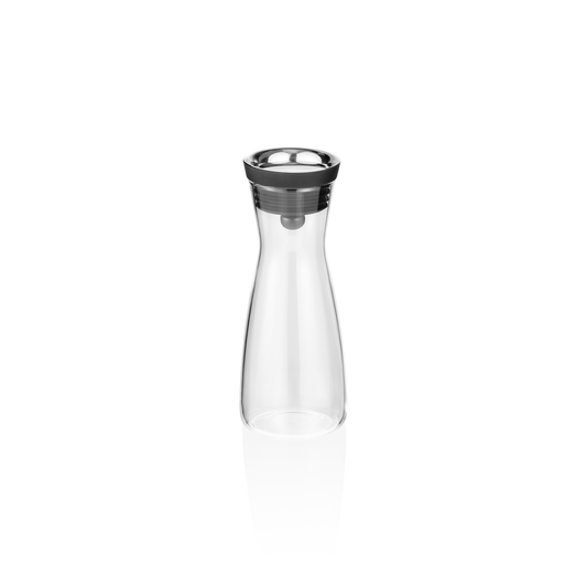 Karaffe, 0,8 ltr., Ø 6,5 cm, Borosilikatglas, Edelstahl, Silikon 