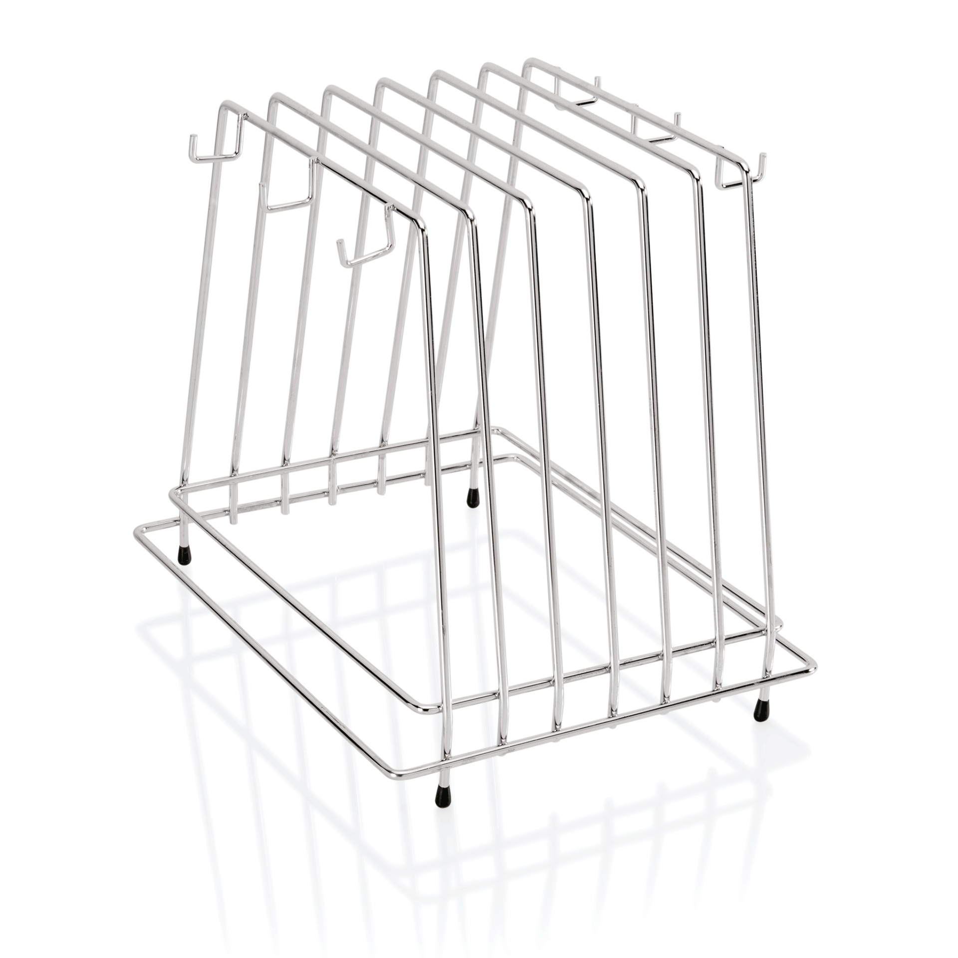Schneidbretthalter für 6 Bretter bis max. 2 cm, 29,5 x 25,5 x 26 cm, Chromnickelstahl 