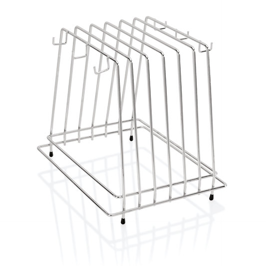 Schneidbretthalter für 6 Bretter bis max. 2 cm, 29,5 x 25,5 x 26 cm, Chromnickelstahl 