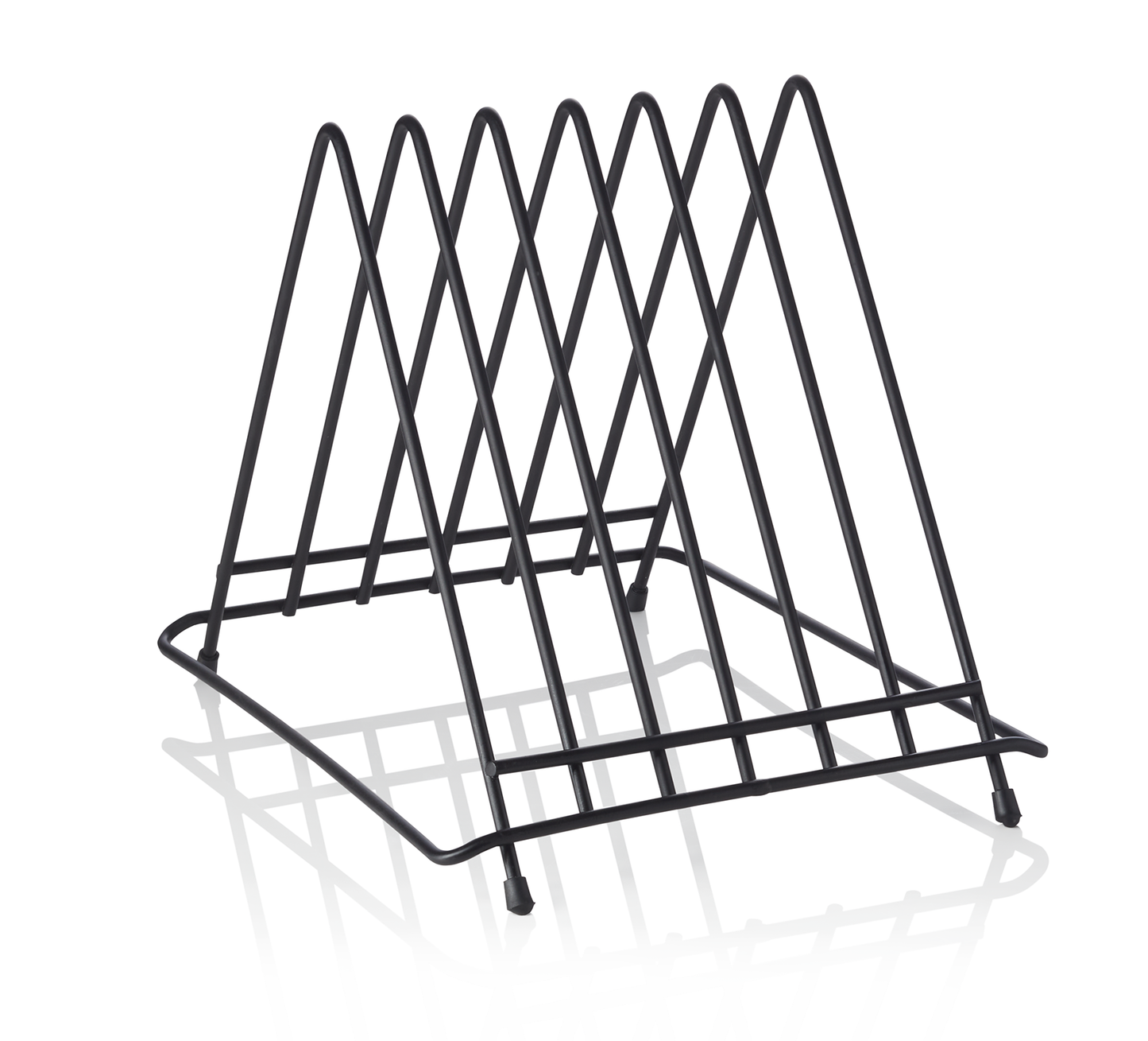 Schneidbretthalter für 6 Bretter bis max. 2,8 cm, 34,5 x 26,5 x 27,5, Chromnickelstahl, pulverbeschichtet schwarz