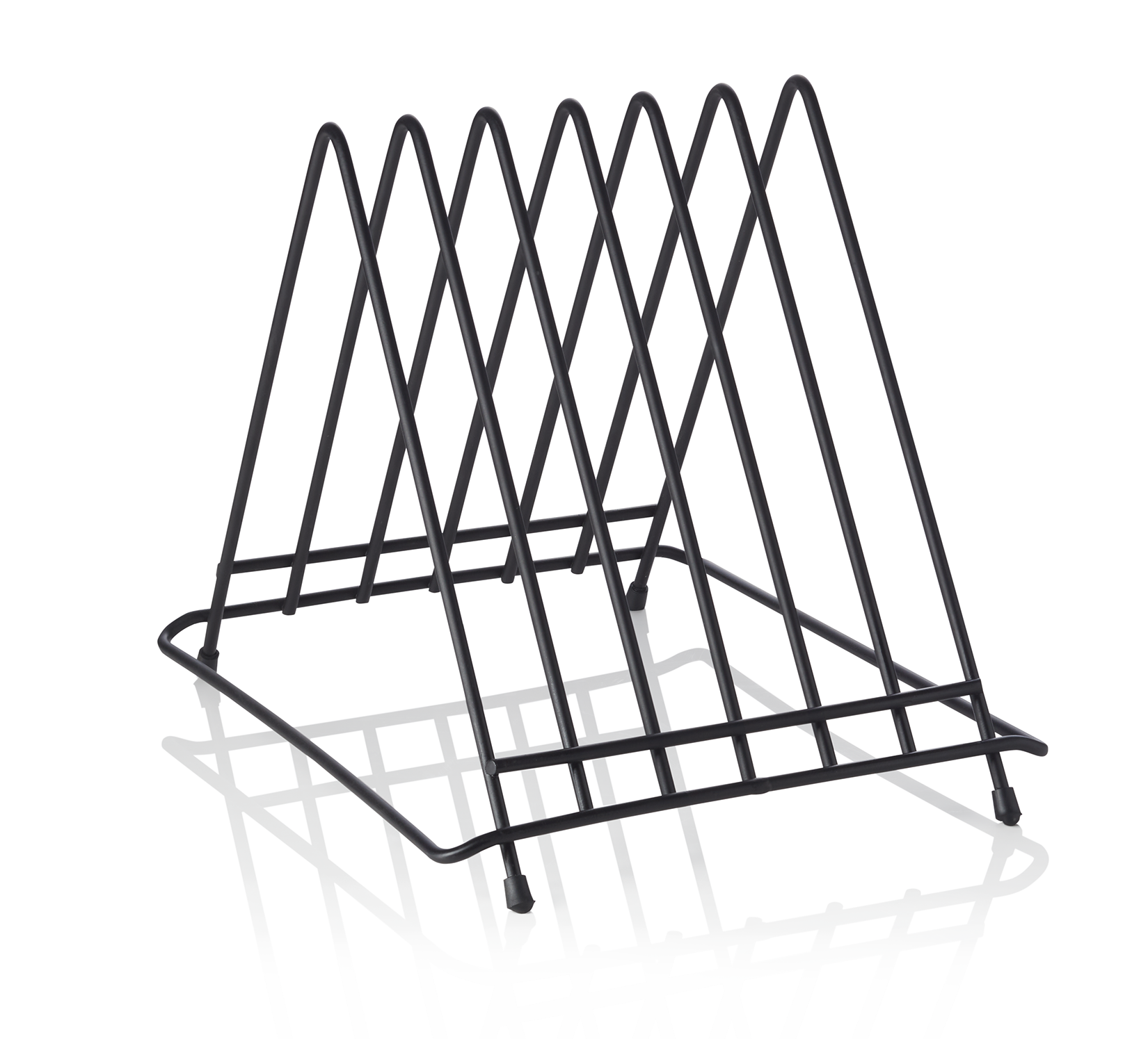 Schneidbretthalter für 6 Bretter bis max. 2,8 cm, 34,5 x 26,5 x 27,5, Chromnickelstahl, pulverbeschichtet schwarz