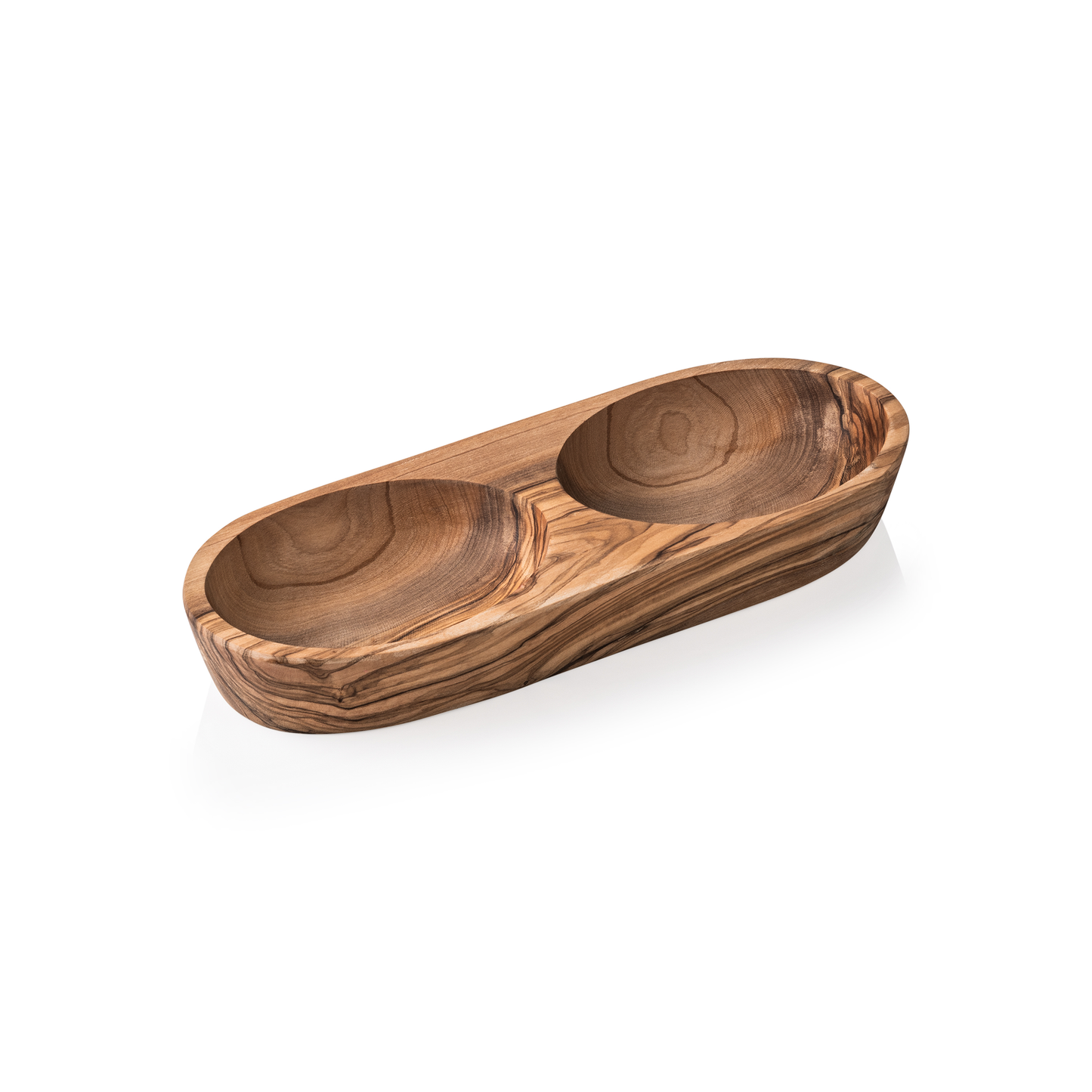 Schale Double PURE OLIVE, 25 x 11 x 3,5 xm, Olivenholz  