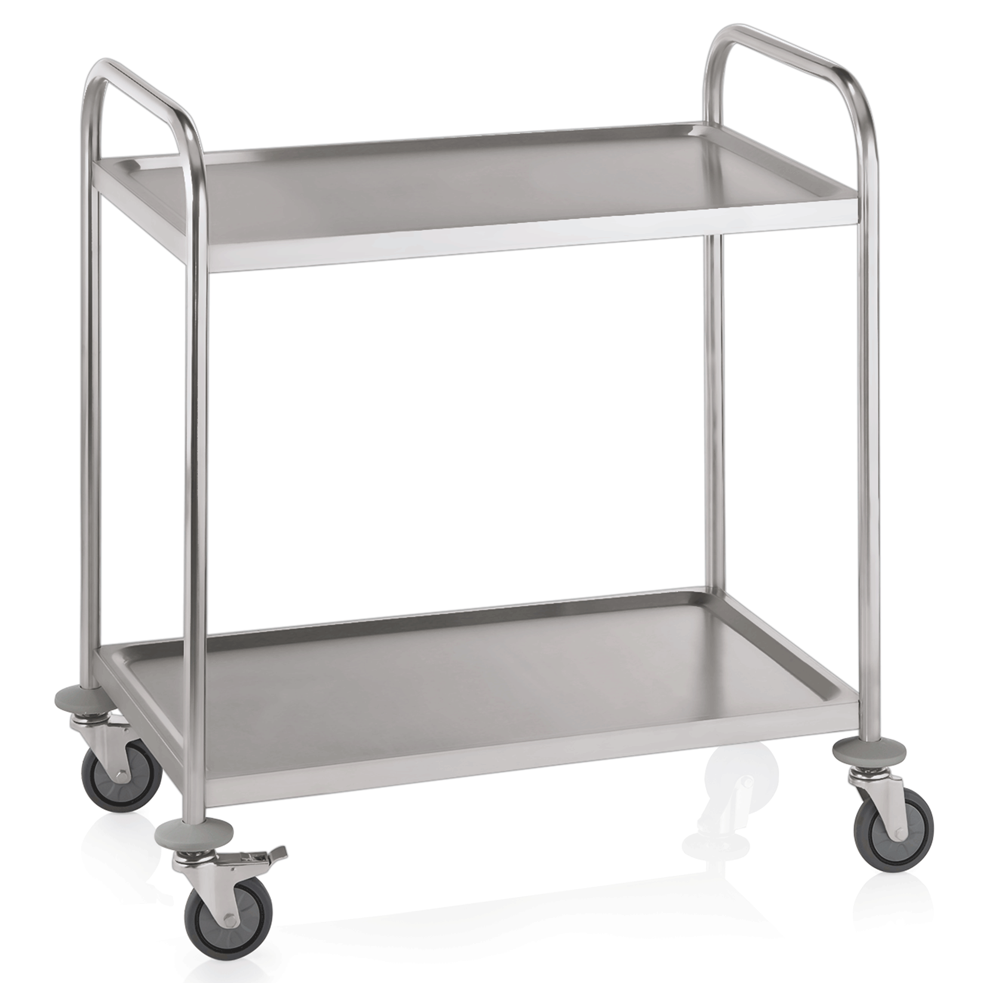 Servierwagen mit 2 Borden, 85 x 53 x 95 cm, Edelstahl 