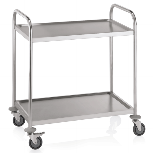Servierwagen mit 2 Borden, 85 x 53 x 95 cm, Edelstahl 