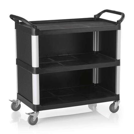 Servierwagen mit 3 Borden, 103,5 x 50,5 x 95,5 cm, Polypropylen/Aluminium 