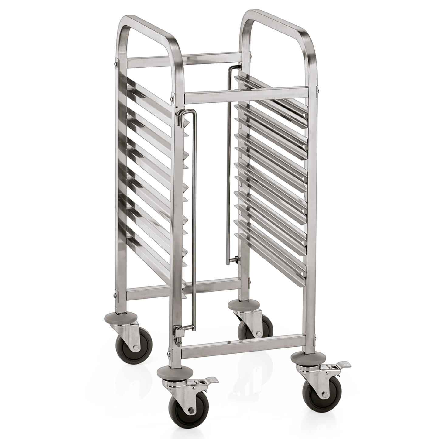 Regalwagen GN 1/1 für 6 Behälter/12 Tabletts, 55 x 38 x 95 cm, Chromnickelstahl 
