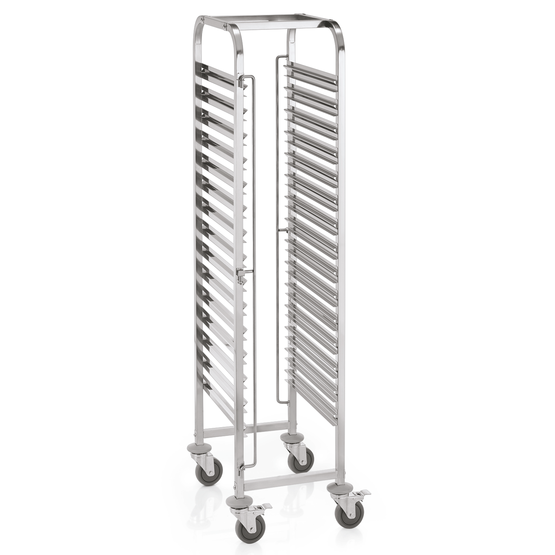 Regalwagen GN 1/1 für 15 Behälter/30 Tabletts, 55 x 38 x 171 cm, Chromnickelstahl 