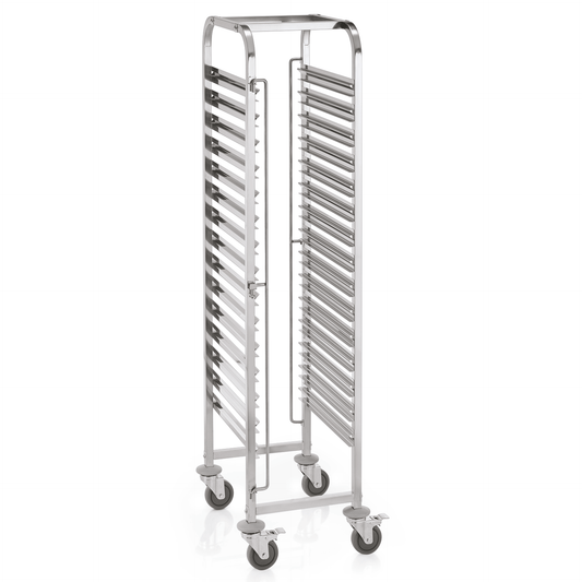 Regalwagen GN 1/1 für 15 Behälter/30 Tabletts, 55 x 38 x 171 cm, Chromnickelstahl 