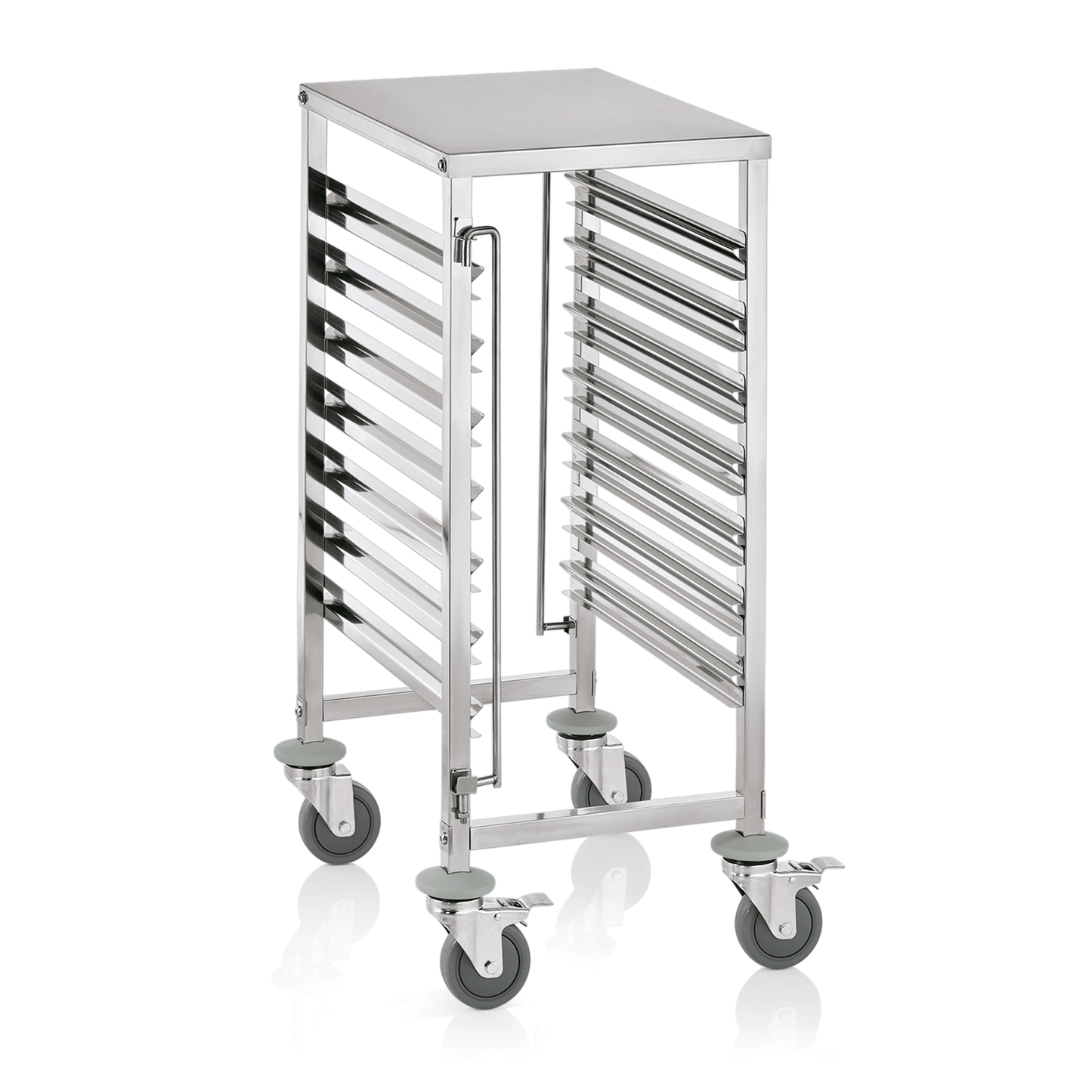 Regalwagen GN 1/1 für 7 Behälter/14 Tabletts, Chromnickelstahl 