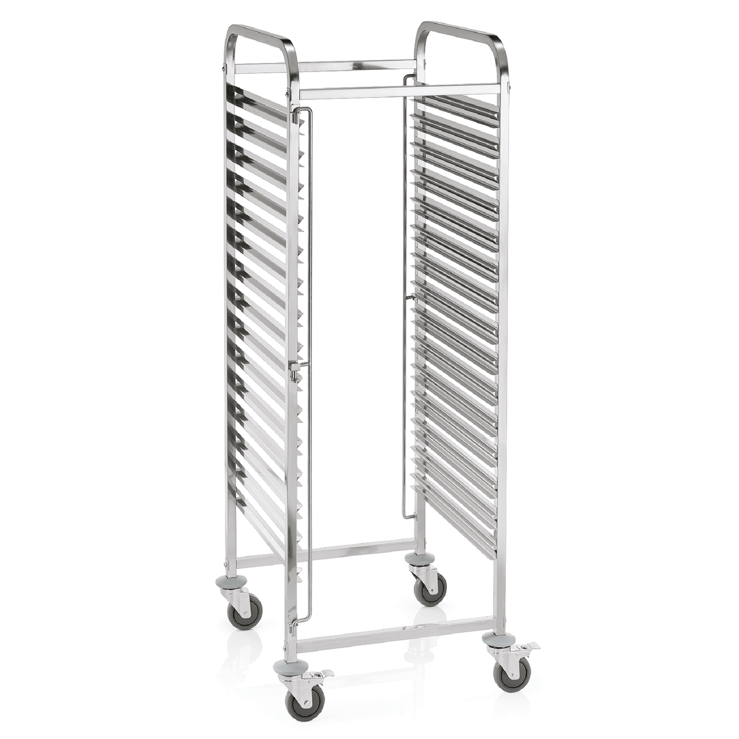 Regalwagen GN 2/1 für 15 Behälter/30 Tabletts, Chromnickelstahl 