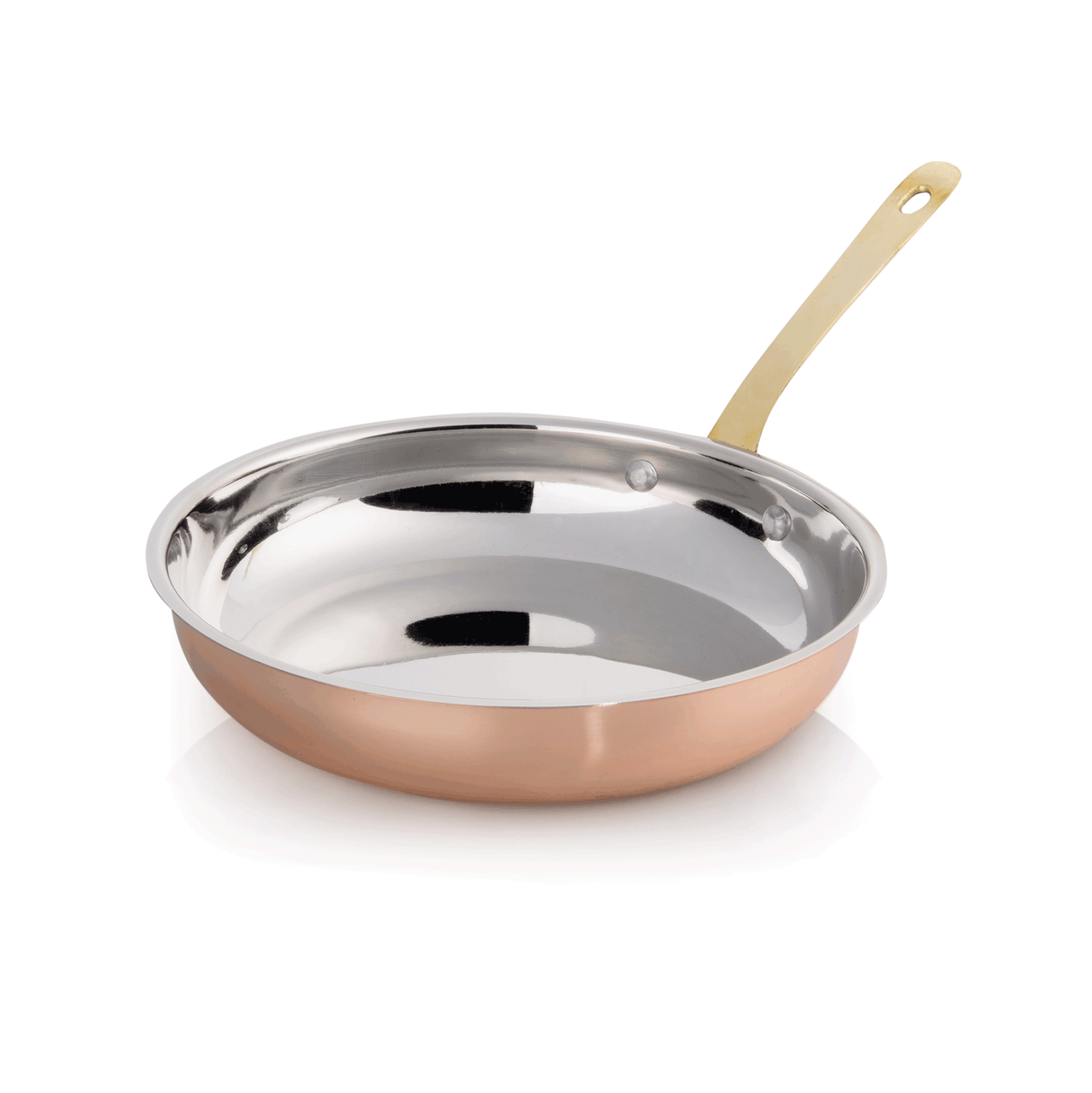 Flambierpfanne STEEL & STYLE AMBER, Ø 23,5 cm, 1,1 ltr., Kupfer, Messing, Chromnickelstahl 