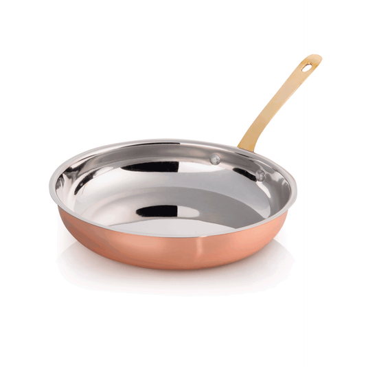 Flambierpfanne STEEL & STYLE AMBER, Ø 23,5 cm, 1,1 ltr., Kupfer, Messing, Chromnickelstahl 