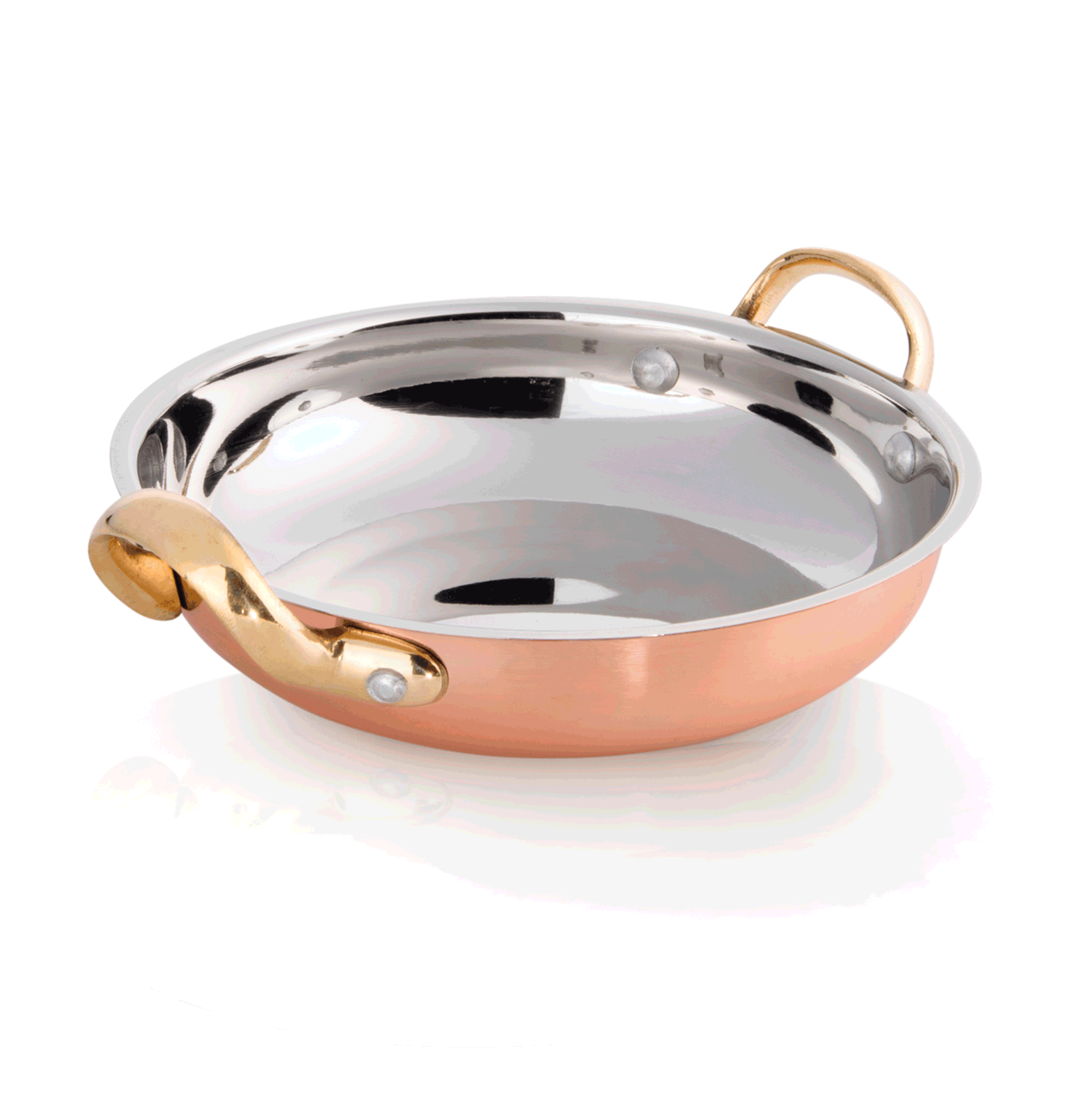 Servierpfanne STEEL & STYLE AMBER, Ø 18 cm, 750 ml, Kupfer, Messing, Chromnickelstahl 