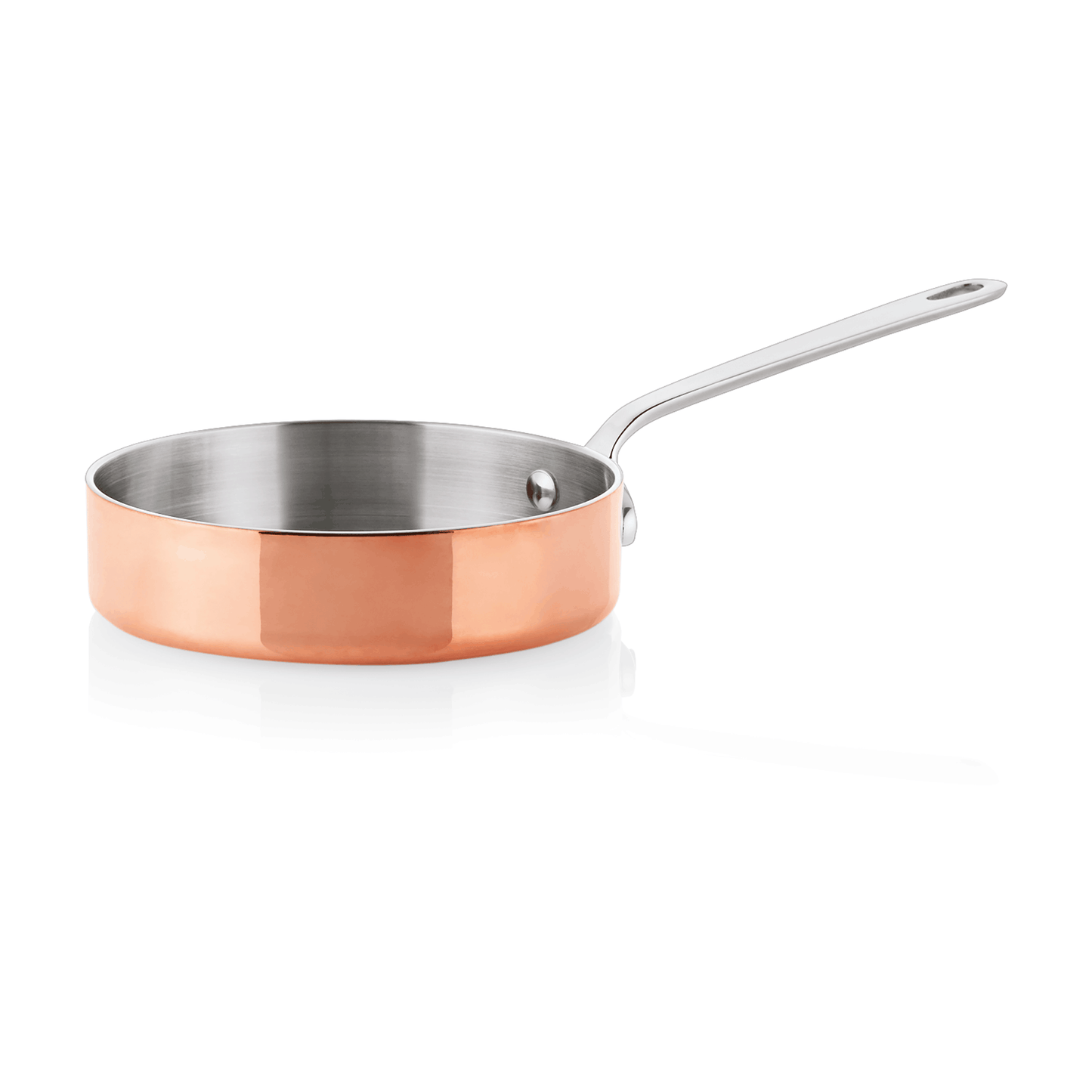 Mini Servierpfanne MINI COPPER 3PLY, Ø 12 cm, 250 ml, Kupfer, Aluminium, Edelstahl 