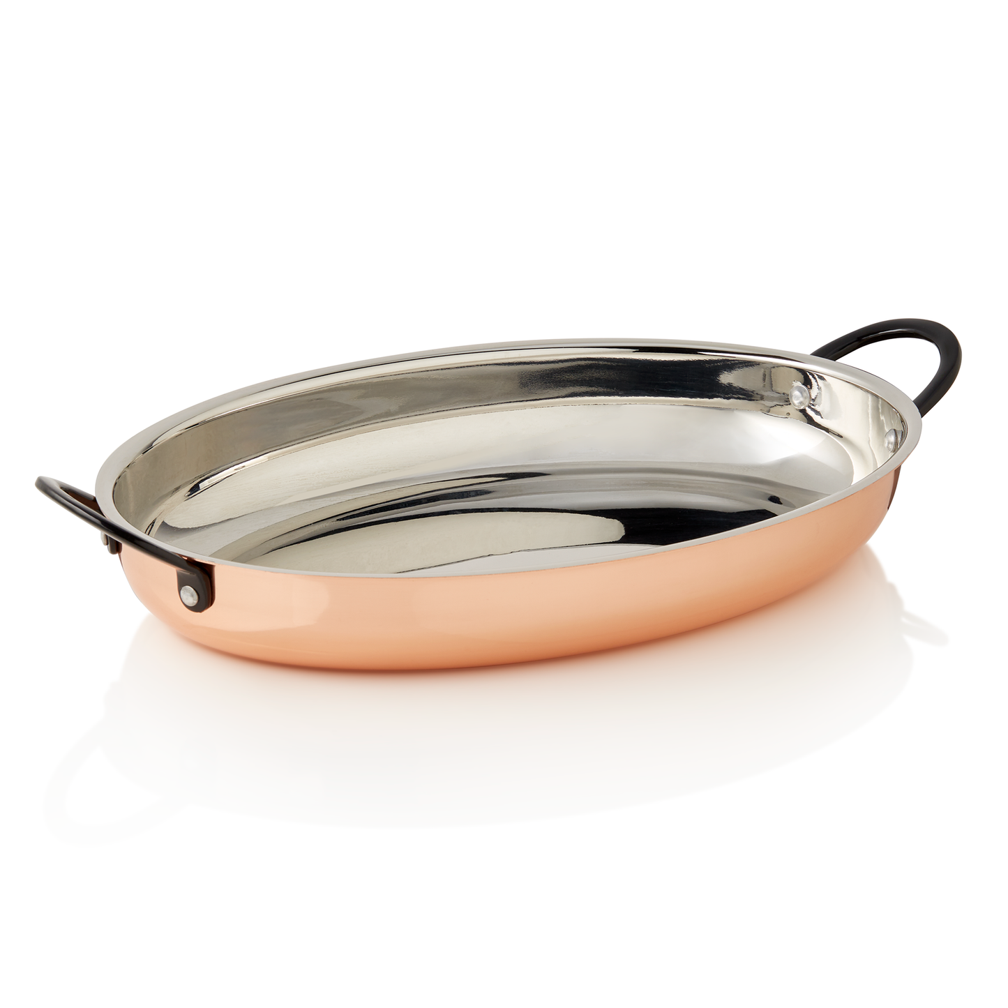 Servierpfanne STEEL & STYLE RUBY, 30 x 22 x 4,5 cm, 1,5 ltr., Kupfer, Messing, Chromnickelstahl 