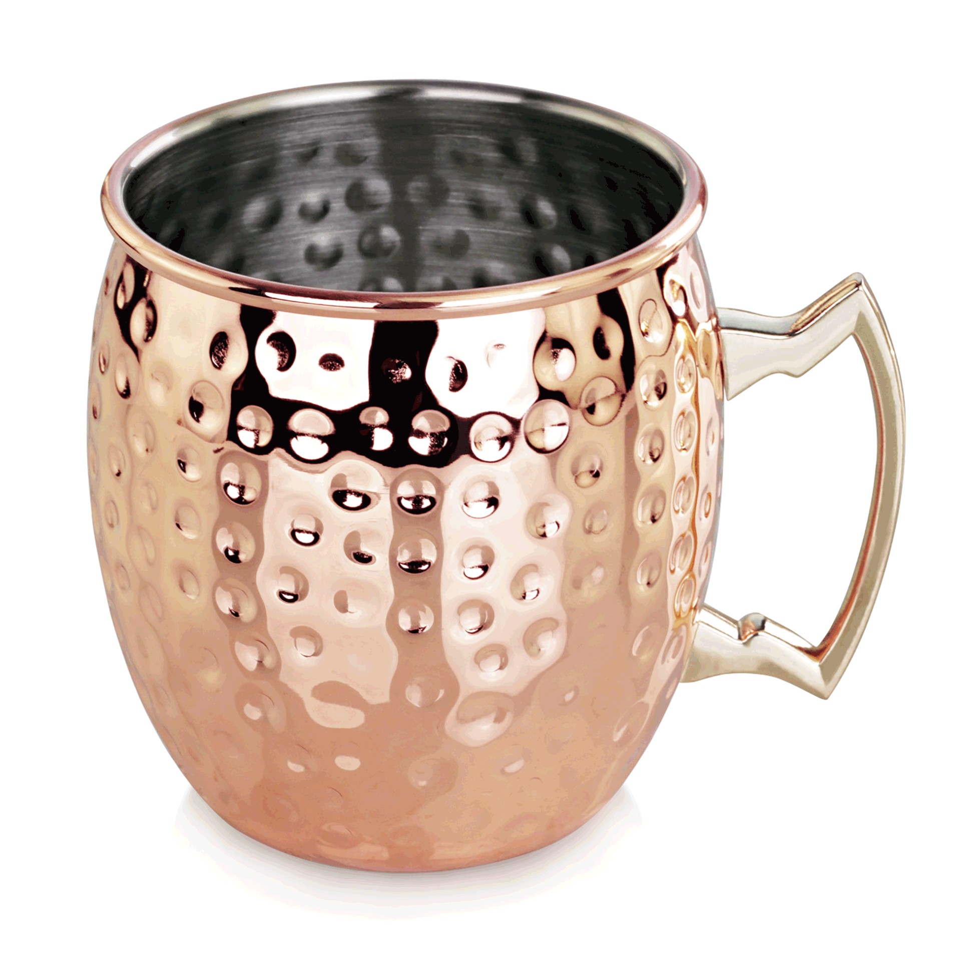 Moscow Mule, 0,4 ltr., Ø 8,7 cm, Höhe 9 cm, gehämmert, Kupferoptik, Chromnickelstahl, PVD-Beschichtung