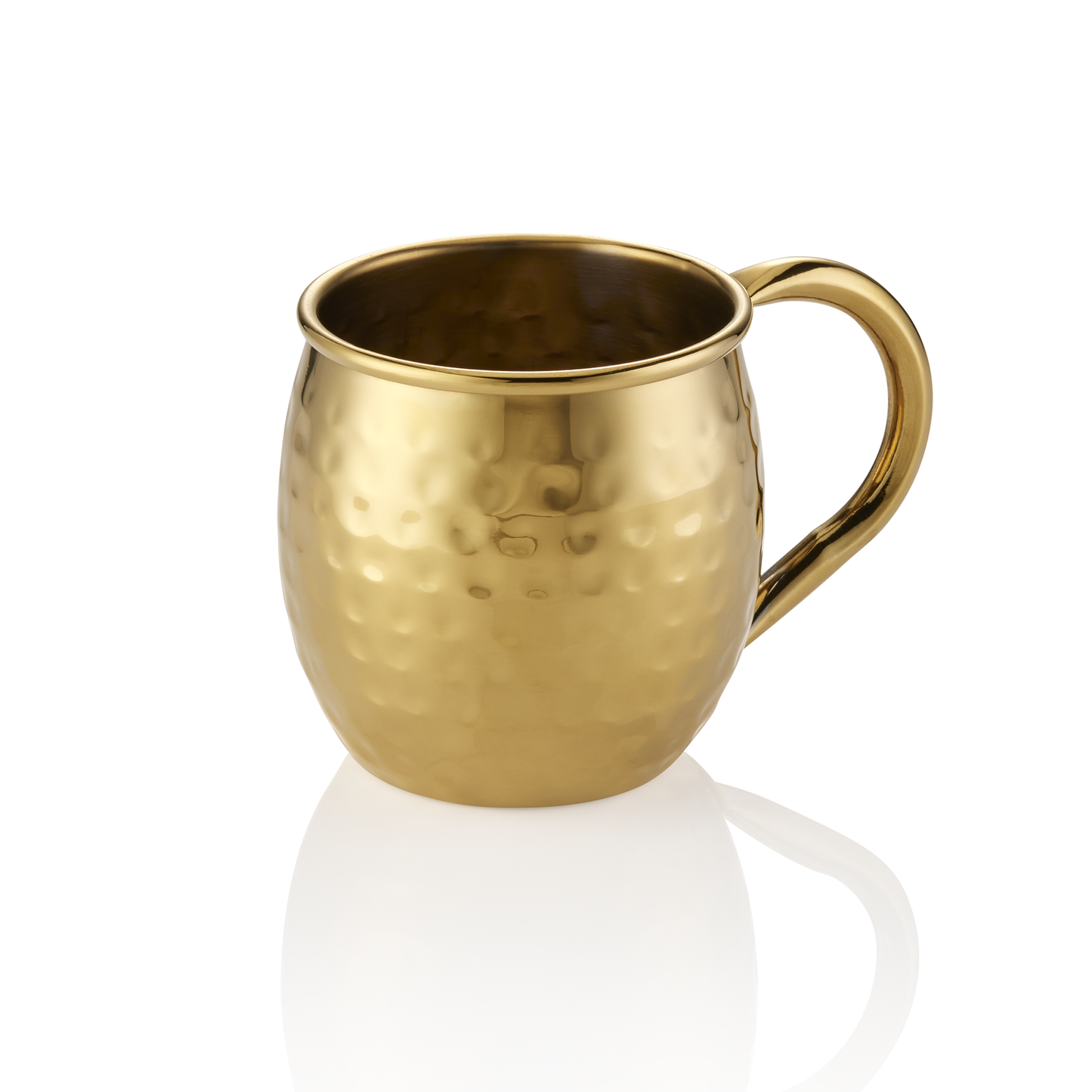 Moscow Mule Set, 0,45 ltr., Ø 8,5 cm, Höhe 10 cm, Titanium gold, gehämmert, Set á 2 Stück, Chromnickelstahl, PVD-Beschichtung