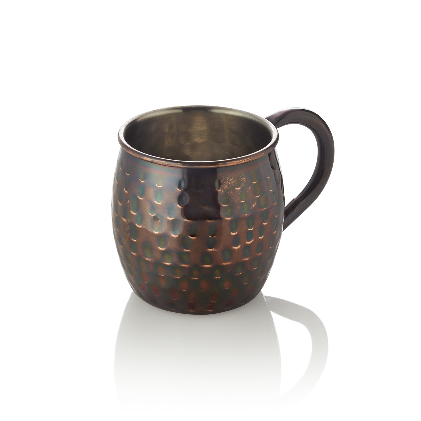 Moscow Mule Set, 0,45 ltr., Ø 8,5 cm, Höhe 10 cm, antique, gehämmert, Set á 2 Stück, Chromnickelstahl, PVD-Beschichtung