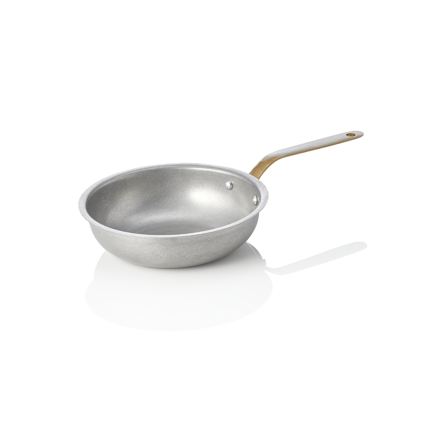 Servierpfanne STEEL & STYLE VINTAGE mit Messinggriff, Ø 16 cm, 390 ml, Chromnickelstahl 
