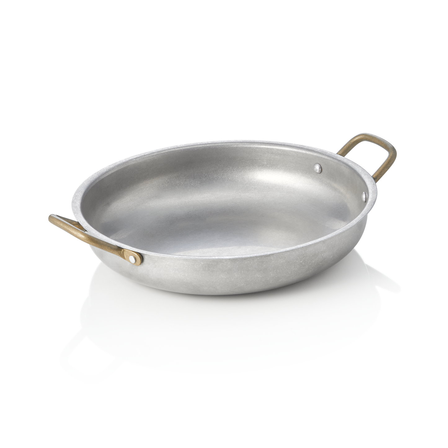Servierpfanne STEEL & STYLE VINTAGE mit 2 Messinggriffen, Ø 23 cm, 1 ltr., Chromnickelstahl 
