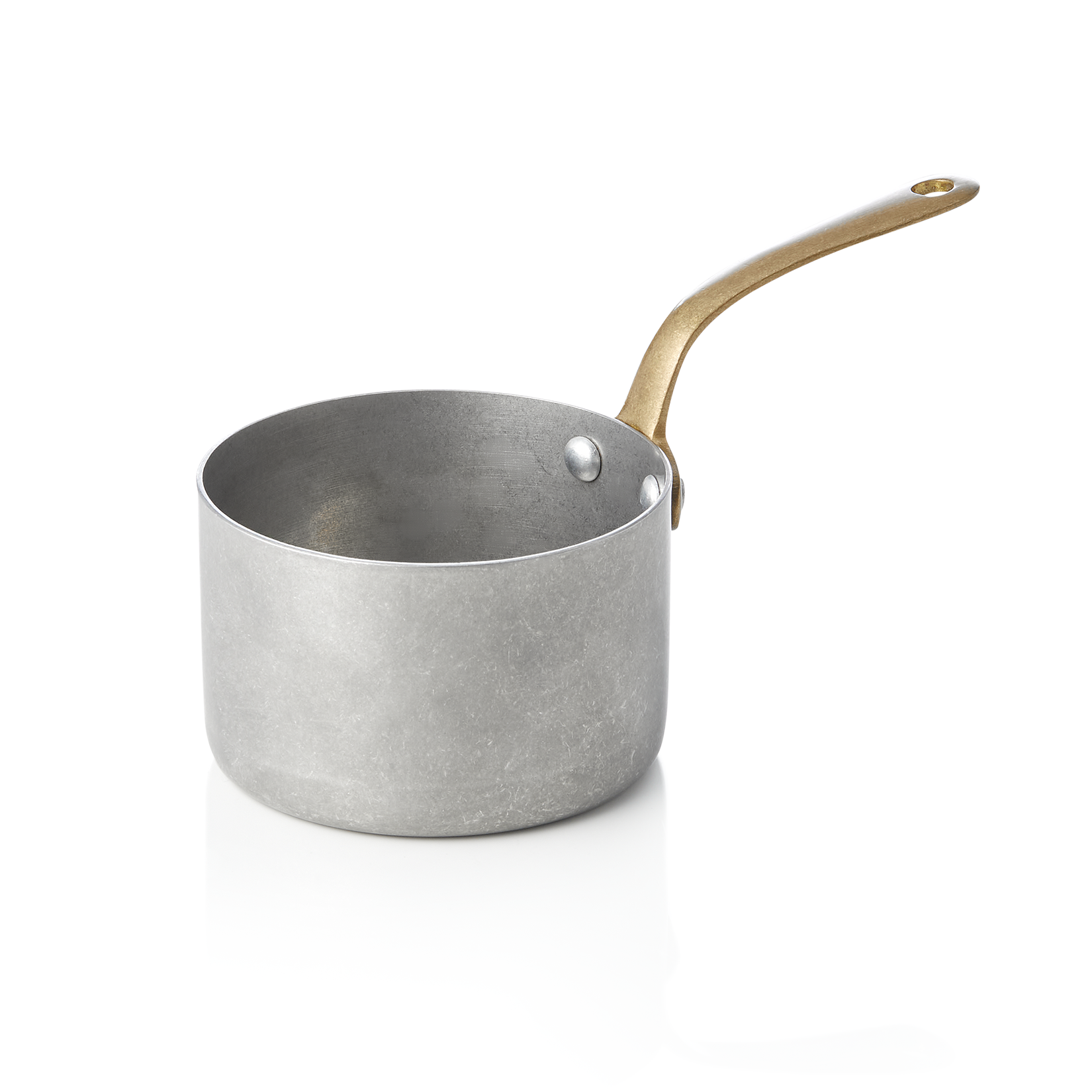 Serviertopf STEEL & STYLE mit Messinggriff, 280 ml, Ø 9 cm, vintage, Messing, PVD, Chromnickelstahl 