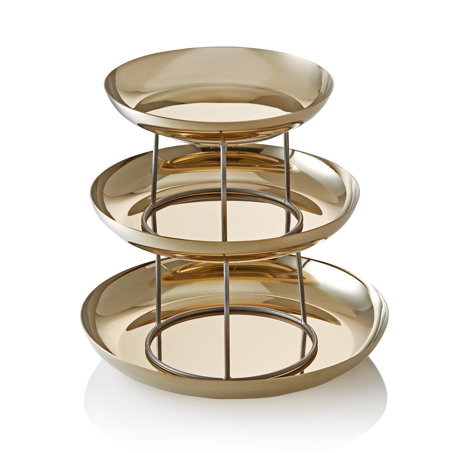 Gourmet Tower Gold STEEL & STYLE, 3-stufig, Höhe 32 cm, Chromnickelstahl 